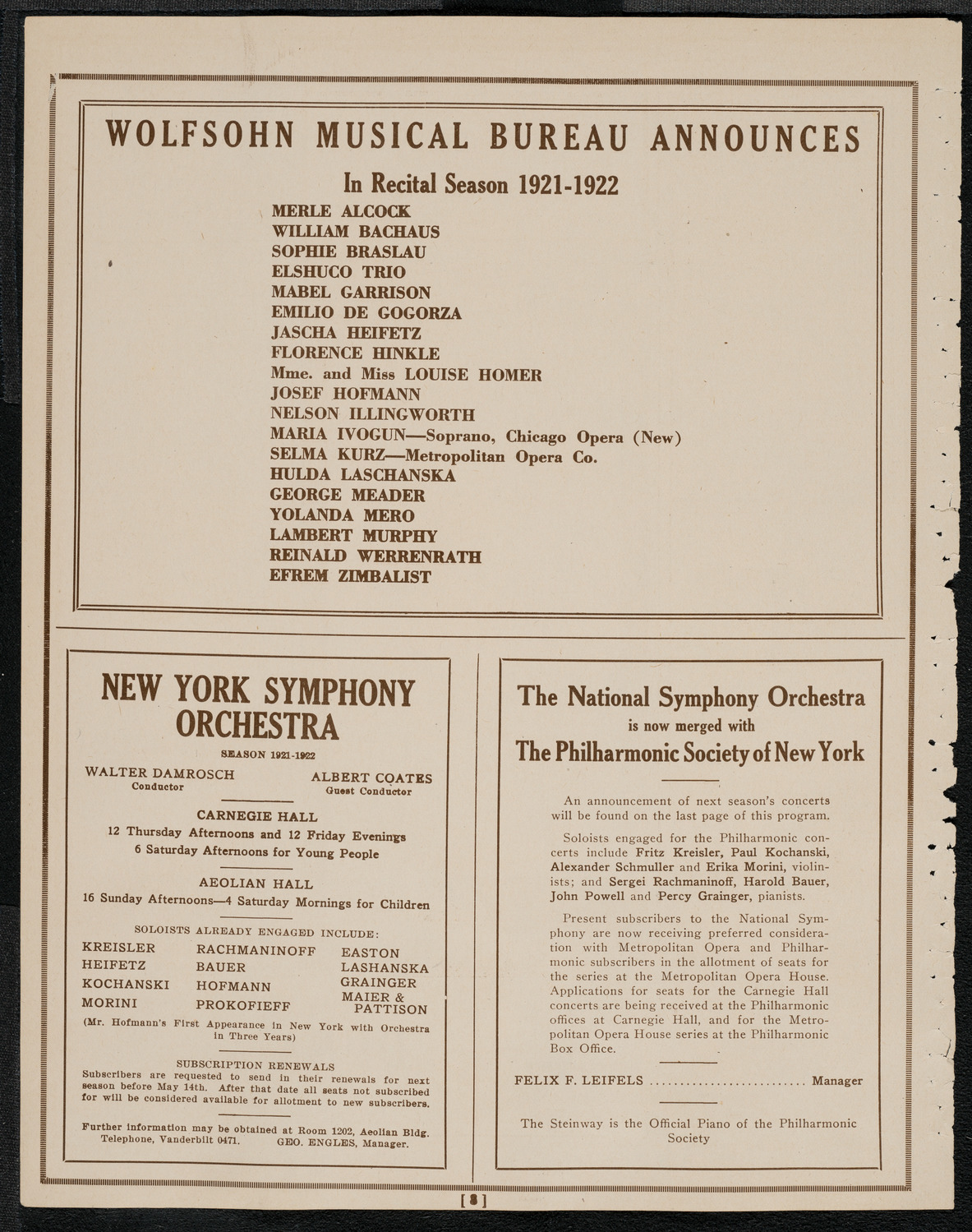 Graduation: Packard Commercial School, May 26, 1921, program page 8