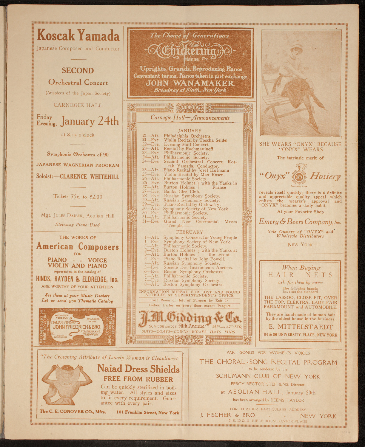 Anna Case, Soprano, January 20, 1919, program page 3