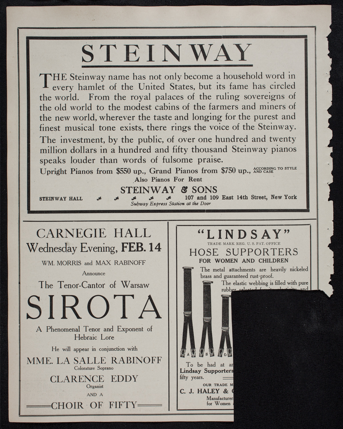 Russian Symphony Society of New York, February 10, 1912, program page 4