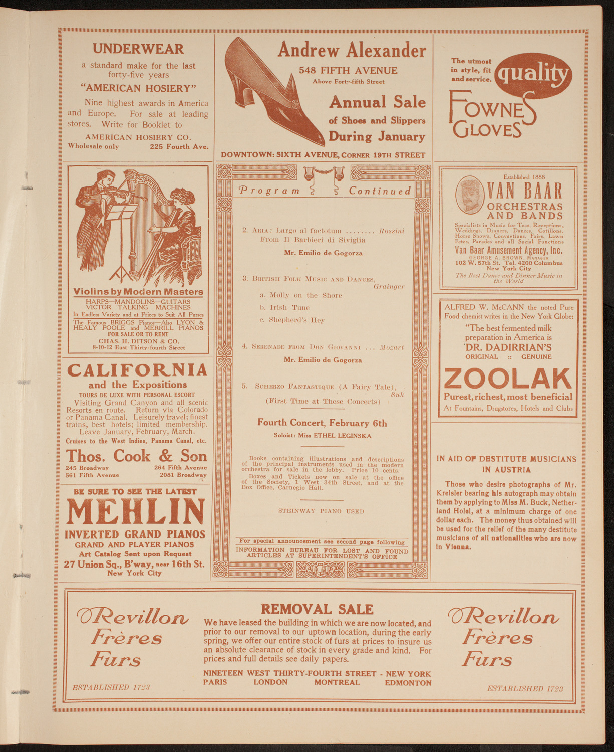 Symphony Concert for Young People, January 23, 1915, program page 7