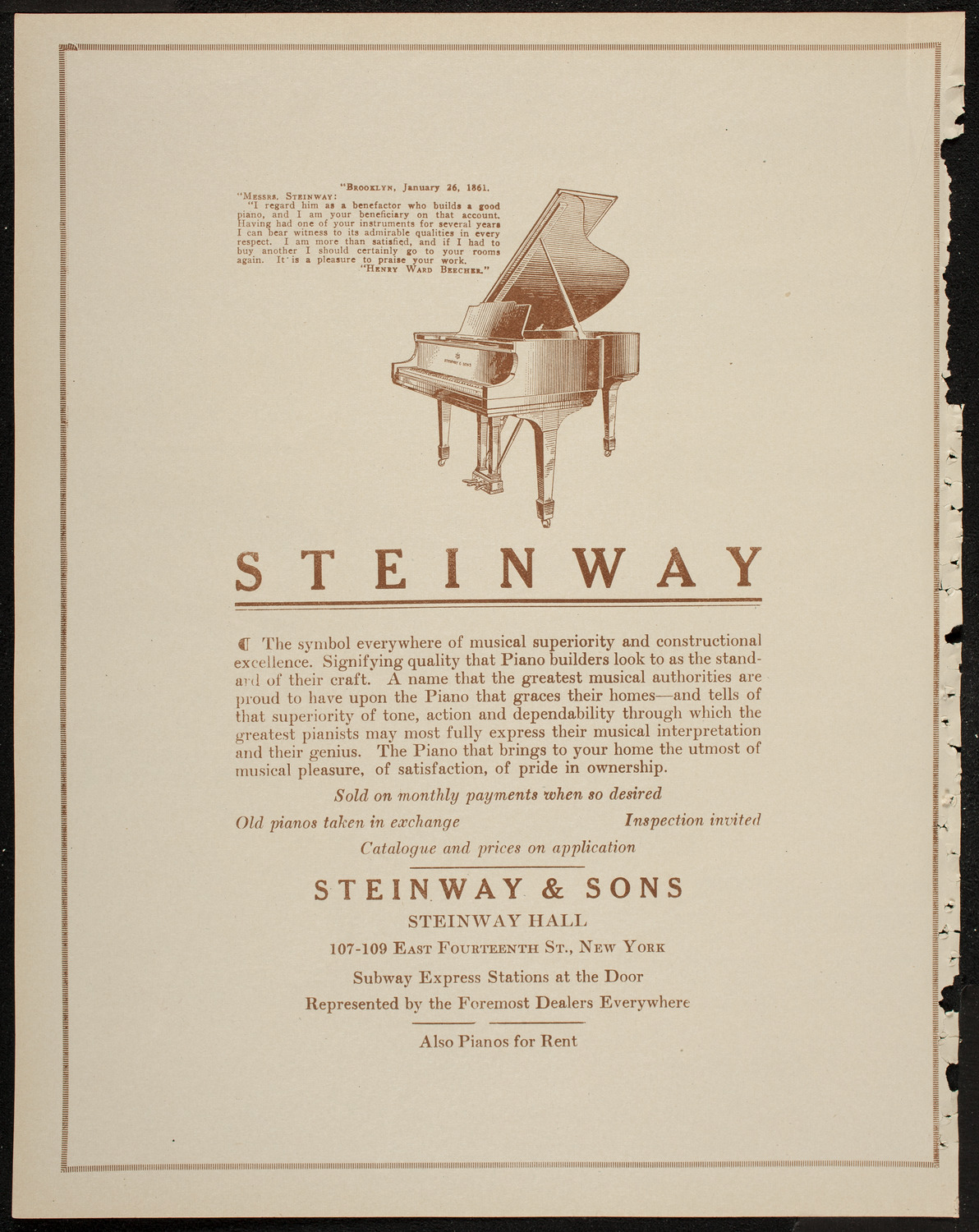 New York Philharmonic, February 22, 1920, program page 4