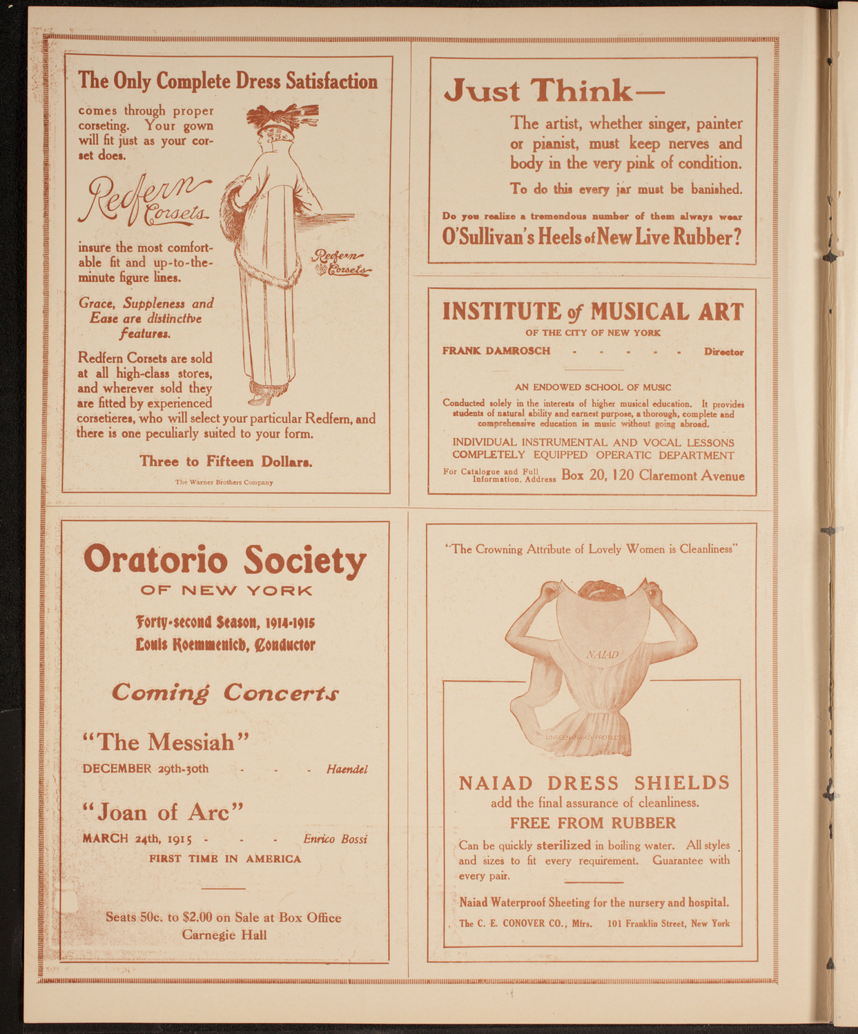 Musical Art Society of New York, December 15, 1914, program page 2