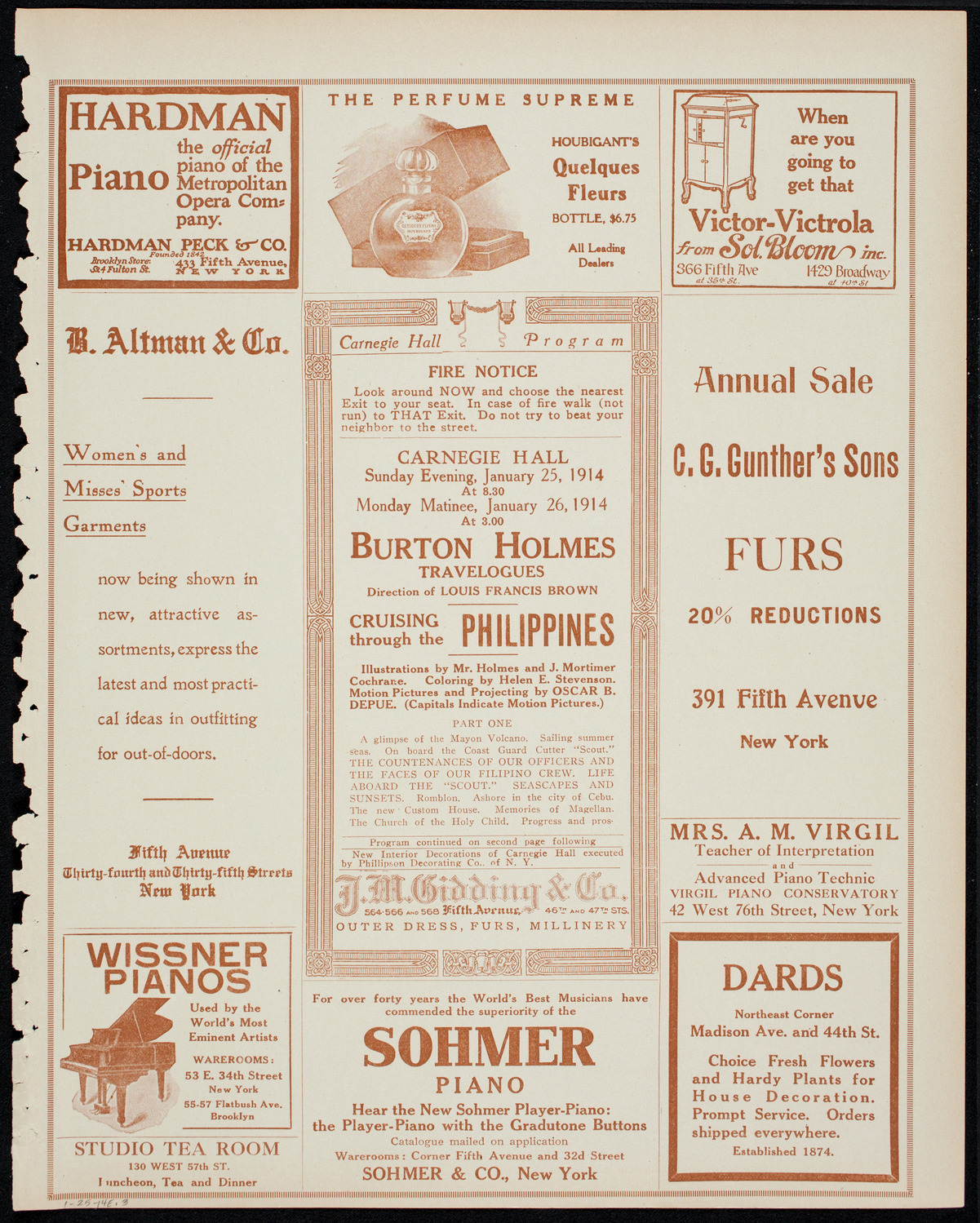Burton Holmes Travelogue: Cruising Through the Philippines, January 25, 1914, program page 5