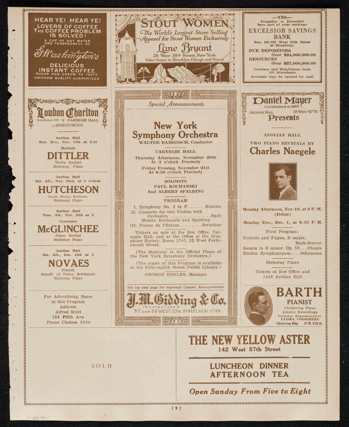 English Grand Opera Company: Rheingold, November 10, 1924, program page 9