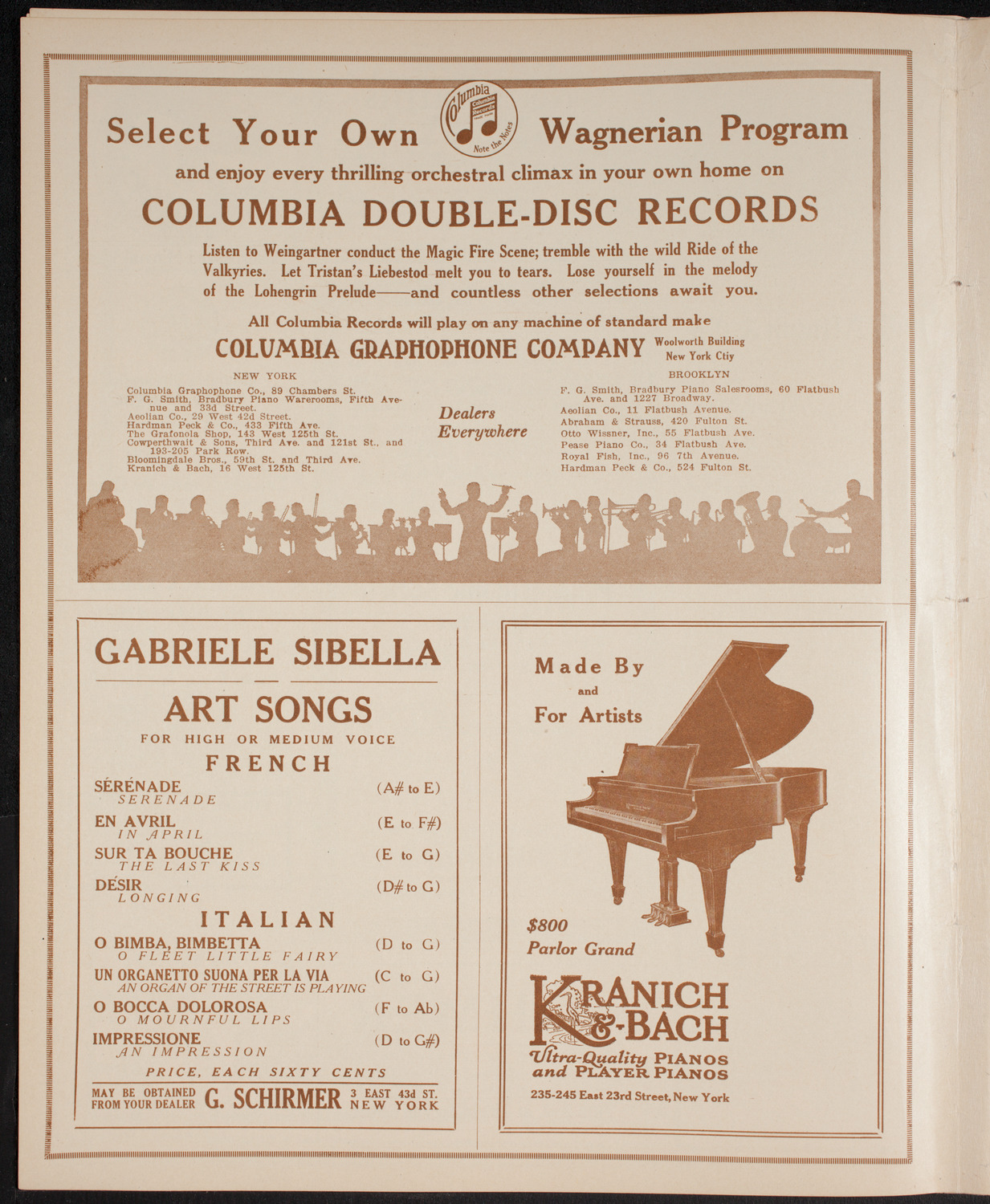 New York Philharmonic, March 24, 1916, program page 4