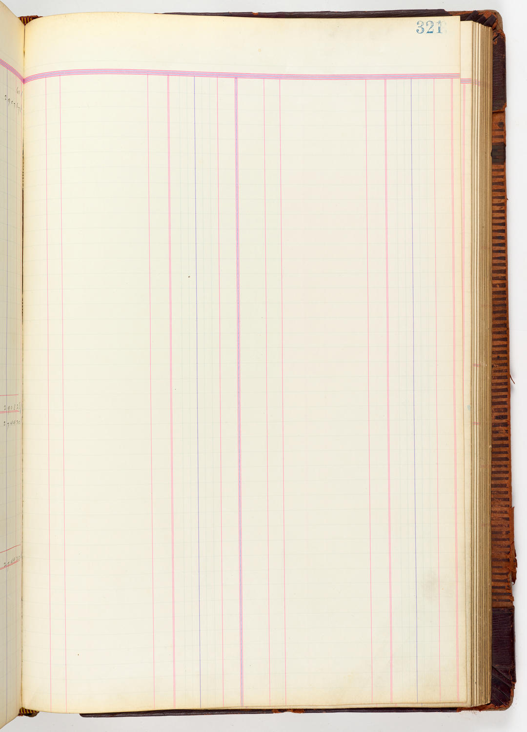 Music Hall Accounting Ledger, volume 3, page 321