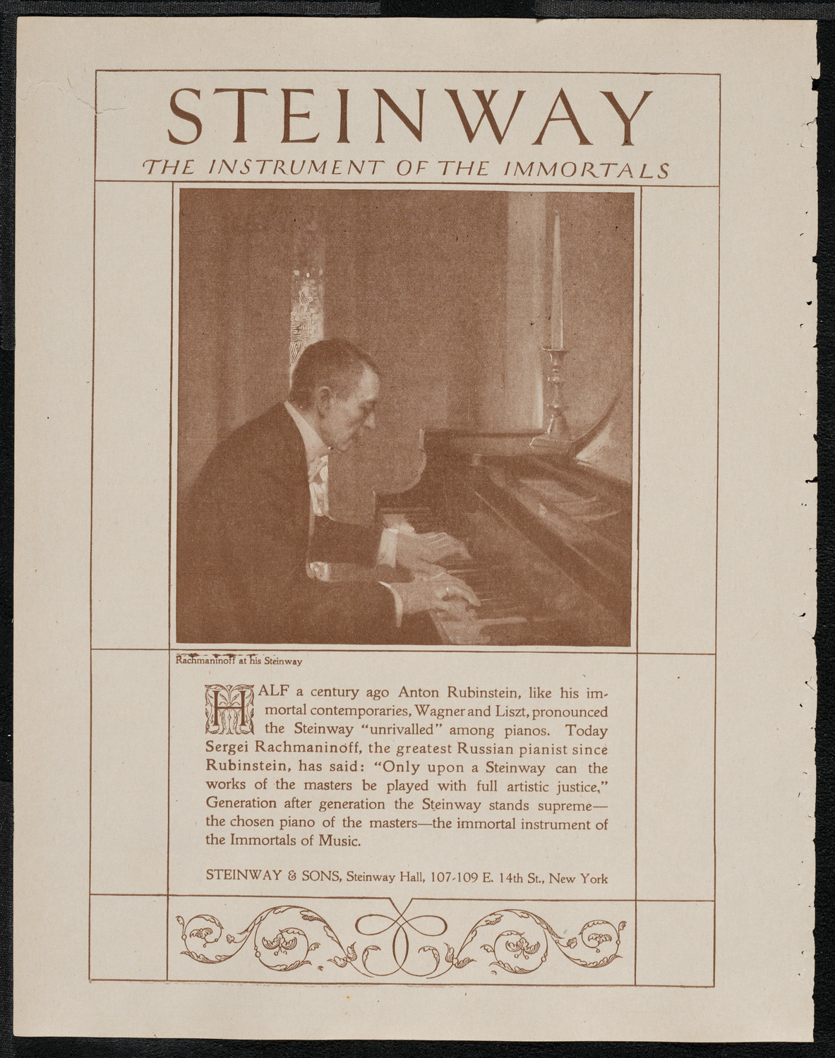 New York Symphony Orchestra, March 10, 1921, program page 4