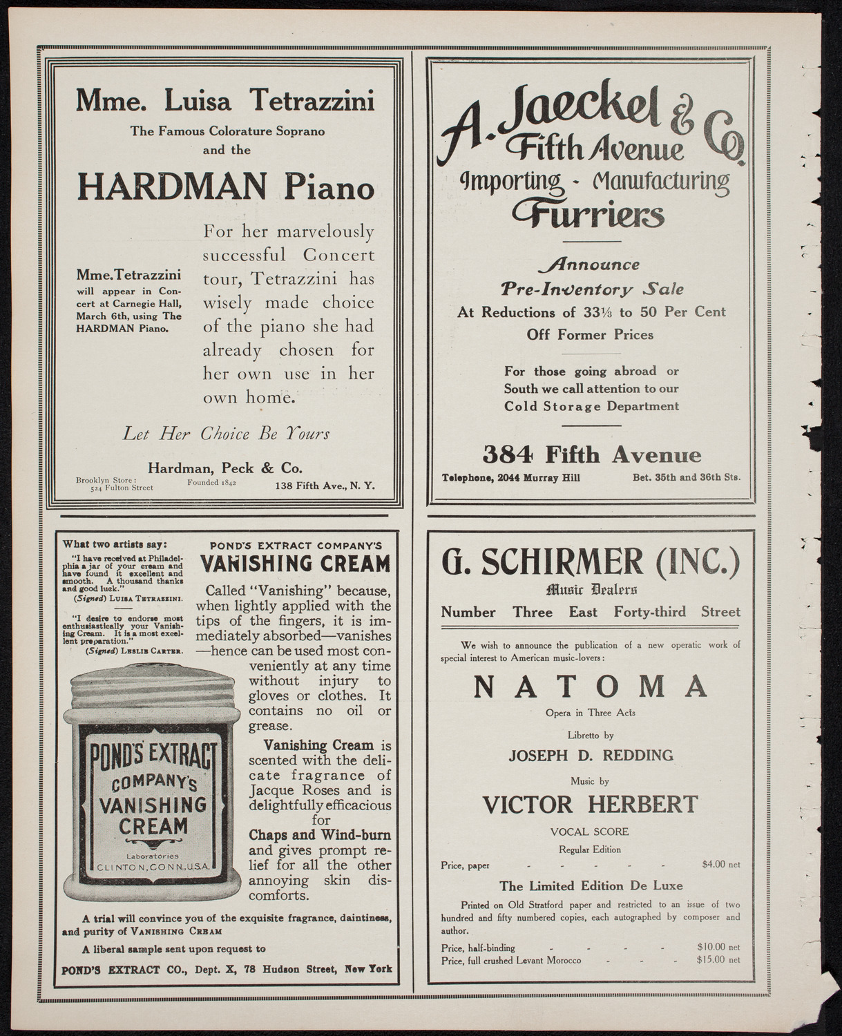 Farnsworth's Travel Talks, March 5, 1911, program page 8