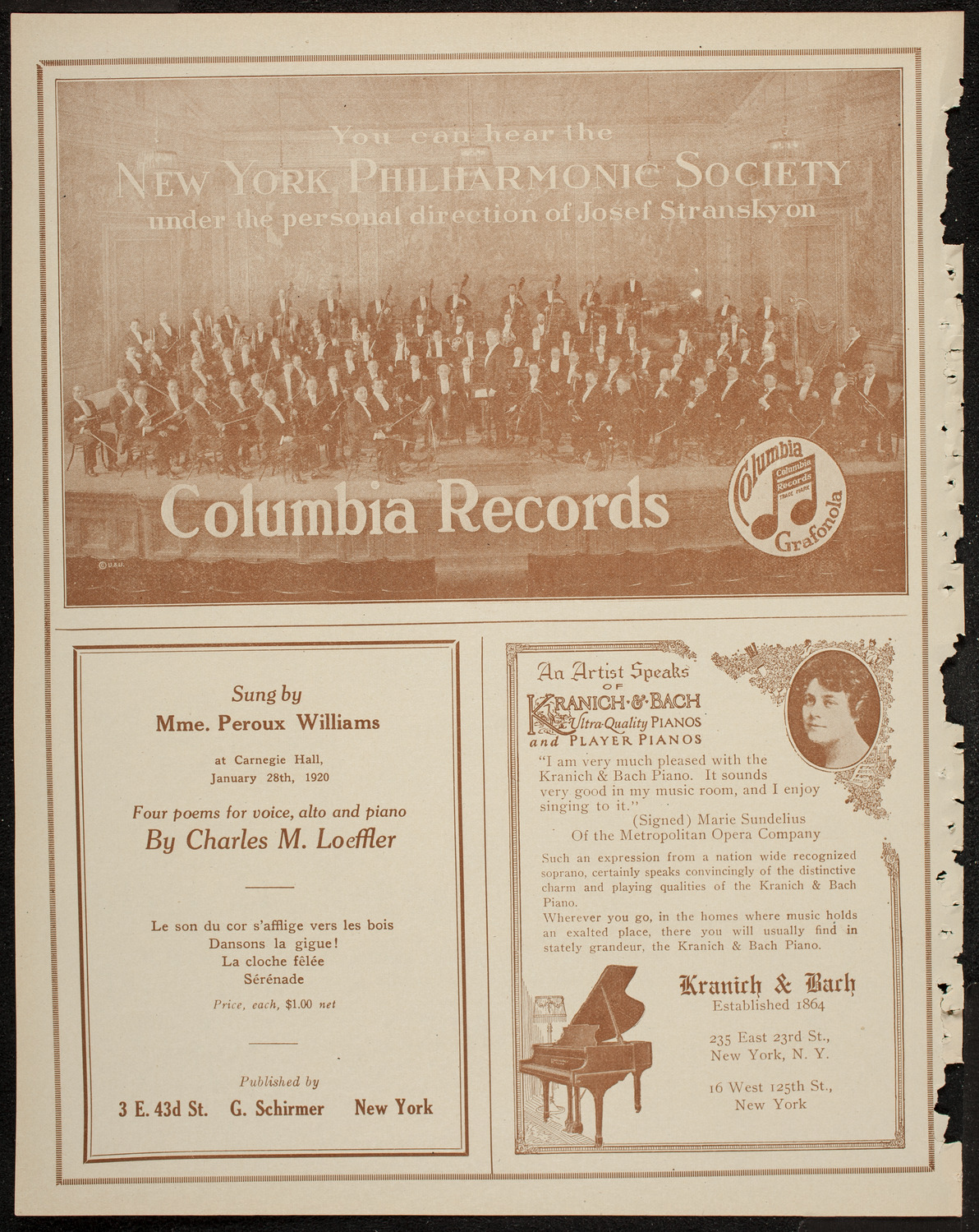 New York Philharmonic, February 7, 1920, program page 6