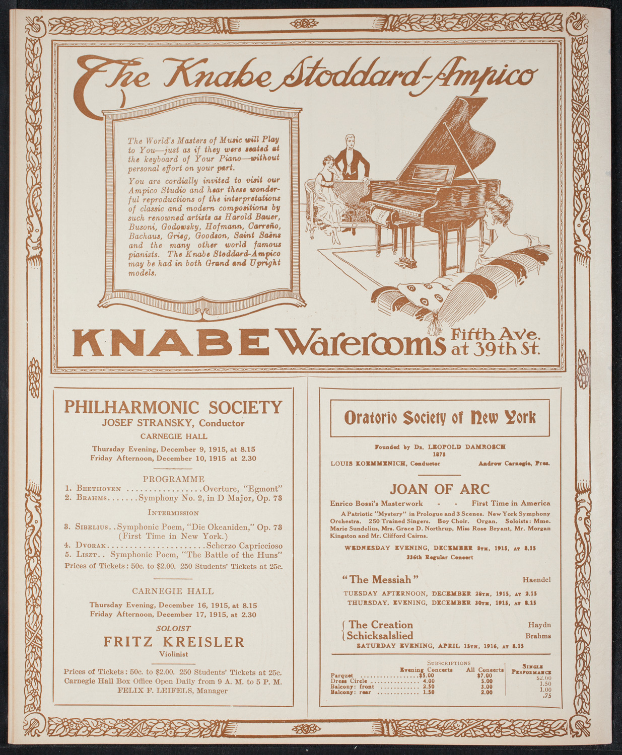 Elmendorf Lecture: Southern Italy and Sicily, December 6, 1915, program page 12