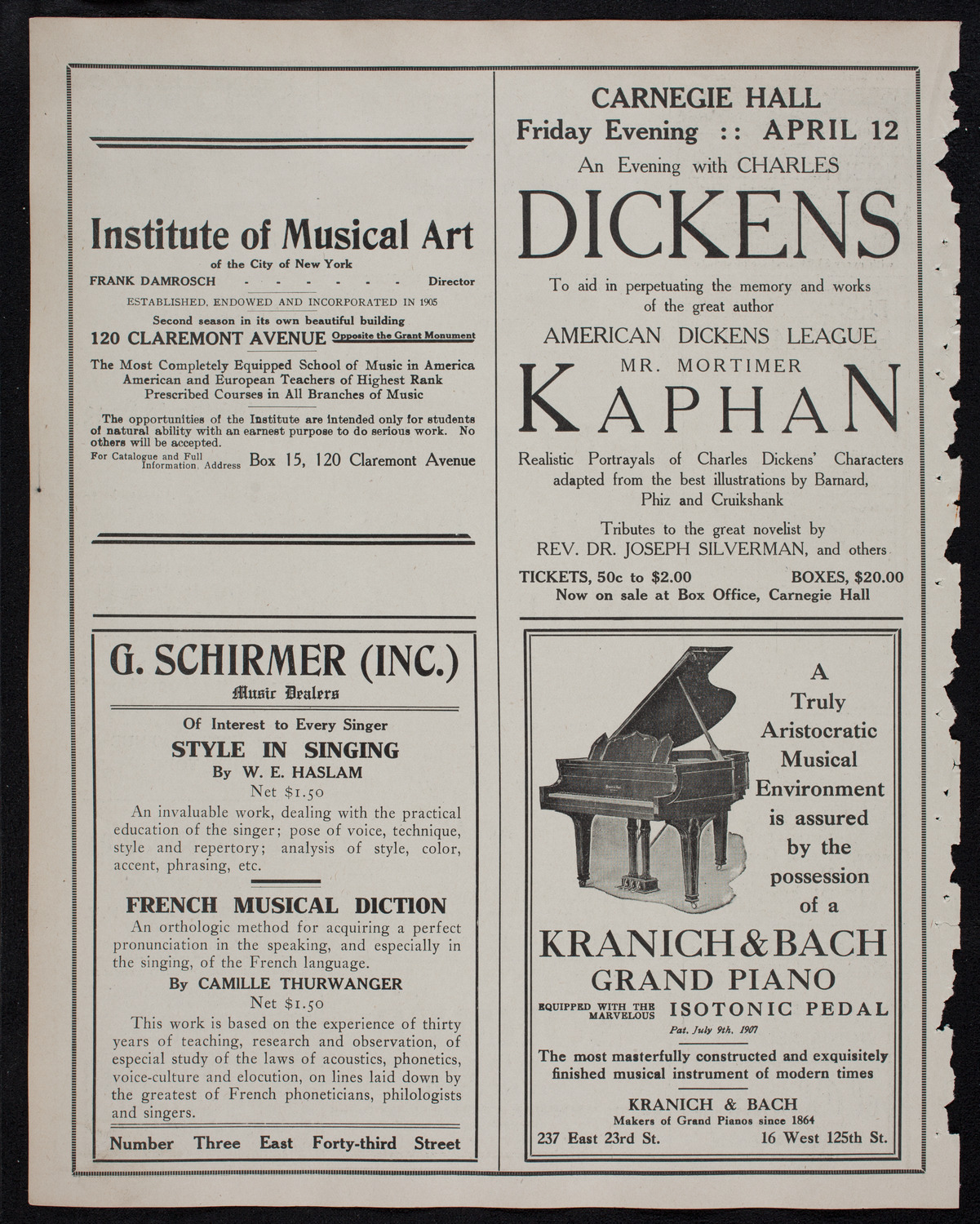 Lecture by Frances Evelyn Maynard Greville, Countess of Warwick, March 12, 1912, program page 6