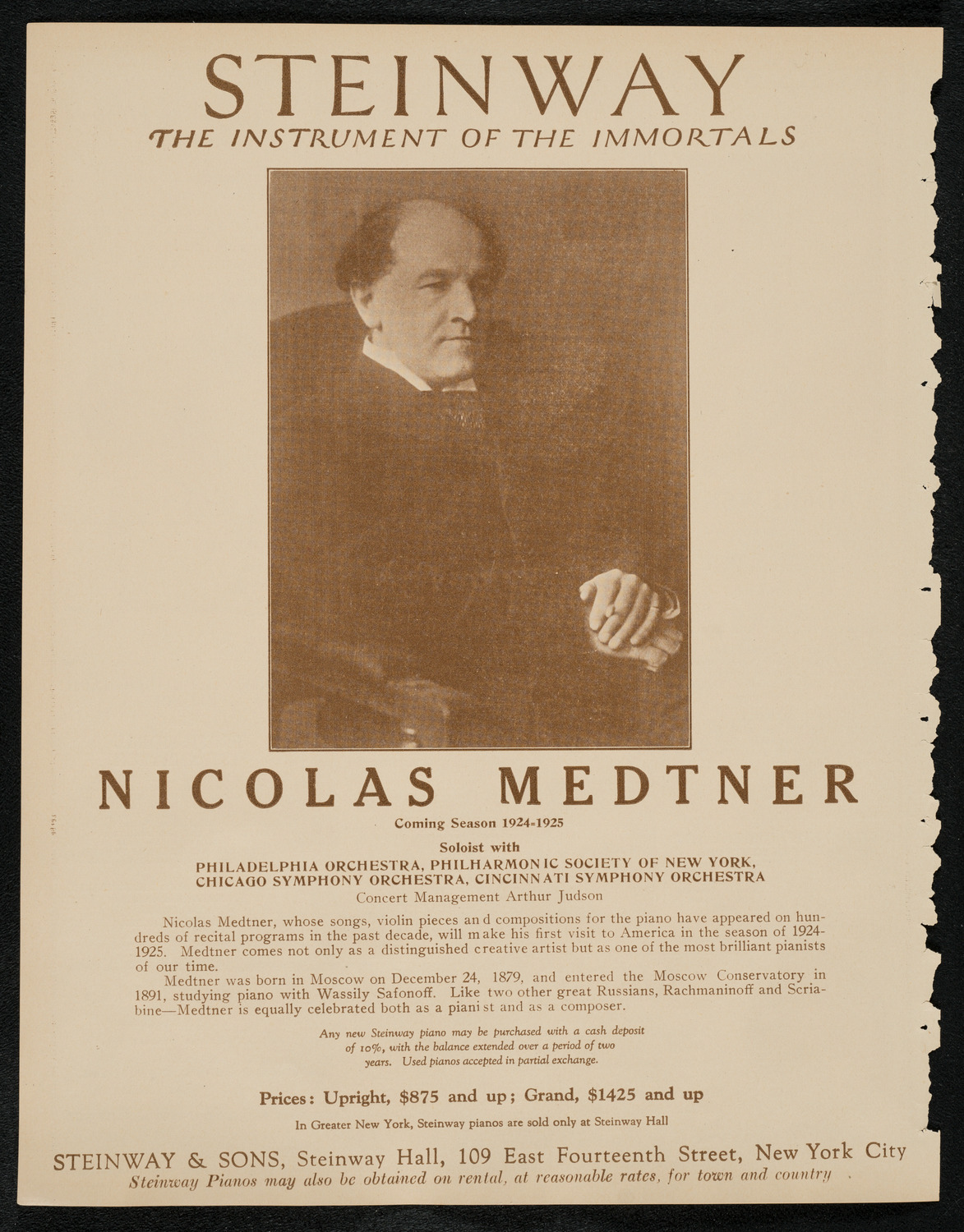 Philadelphia Orchestra, April 15, 1924, program page 4