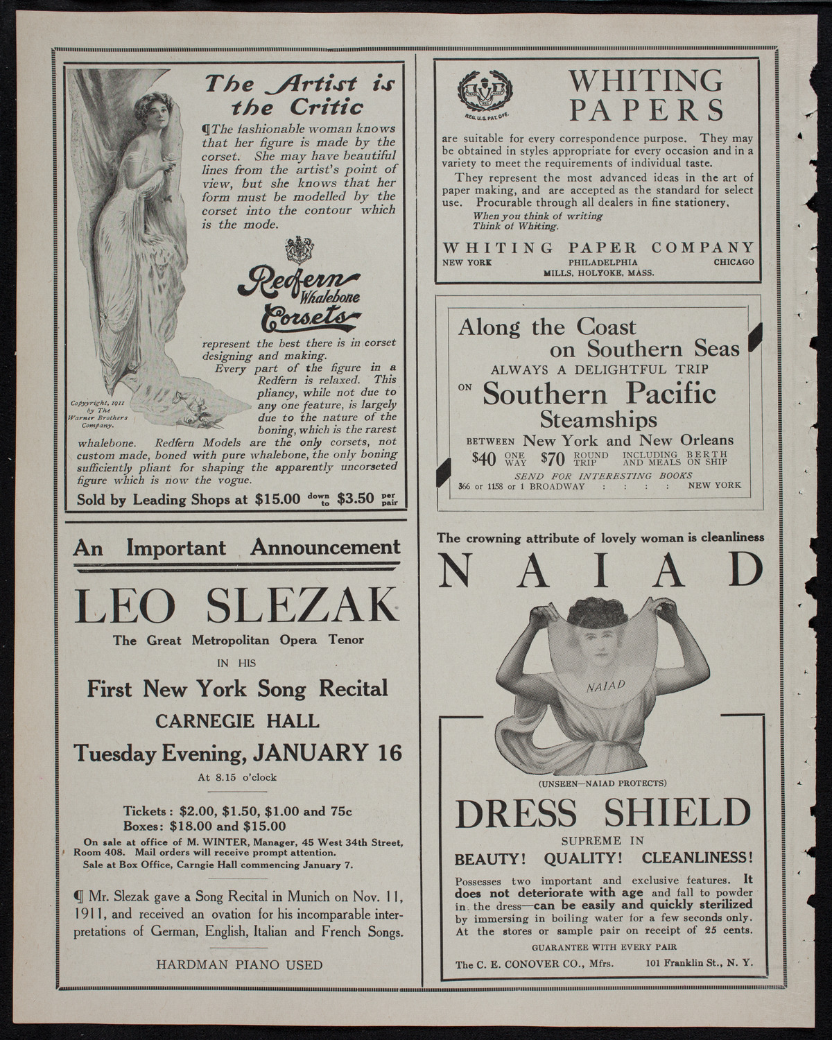 New York Philharmonic, December 15, 1911, program page 2