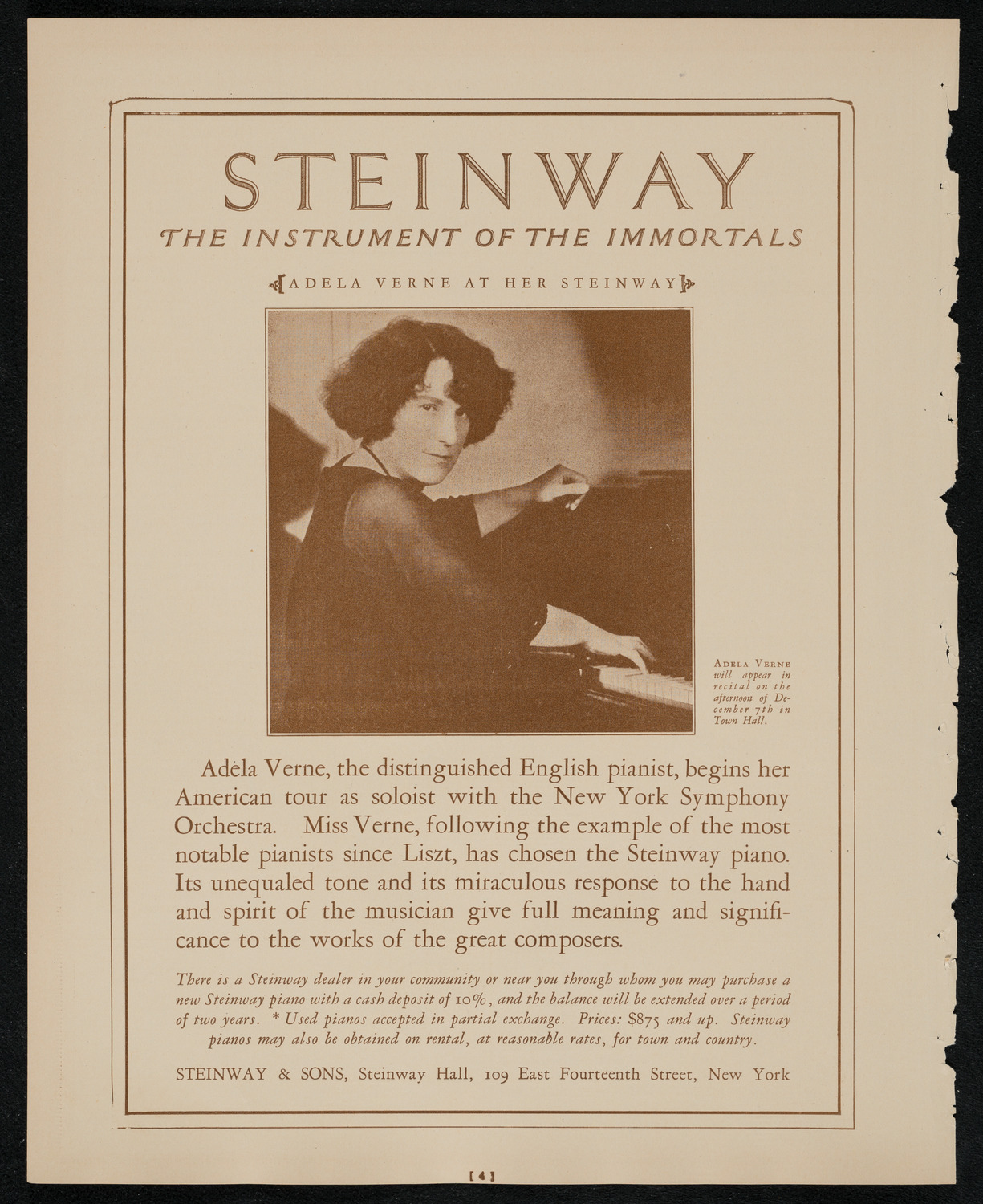 Philadelphia Orchestra, December 2, 1924, program page 4