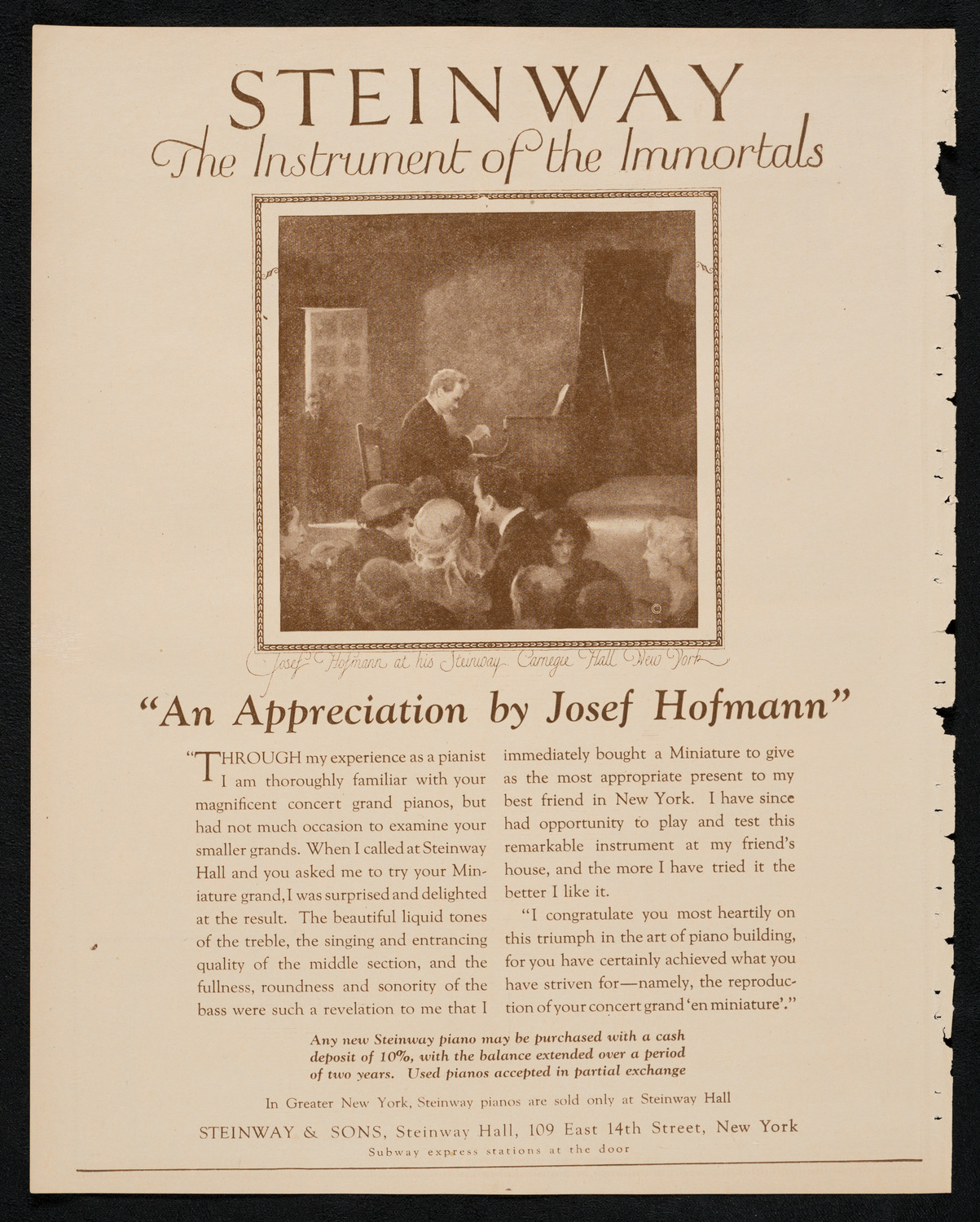 Isadora Duncan, Dancer, January 13, 1923, program page 4