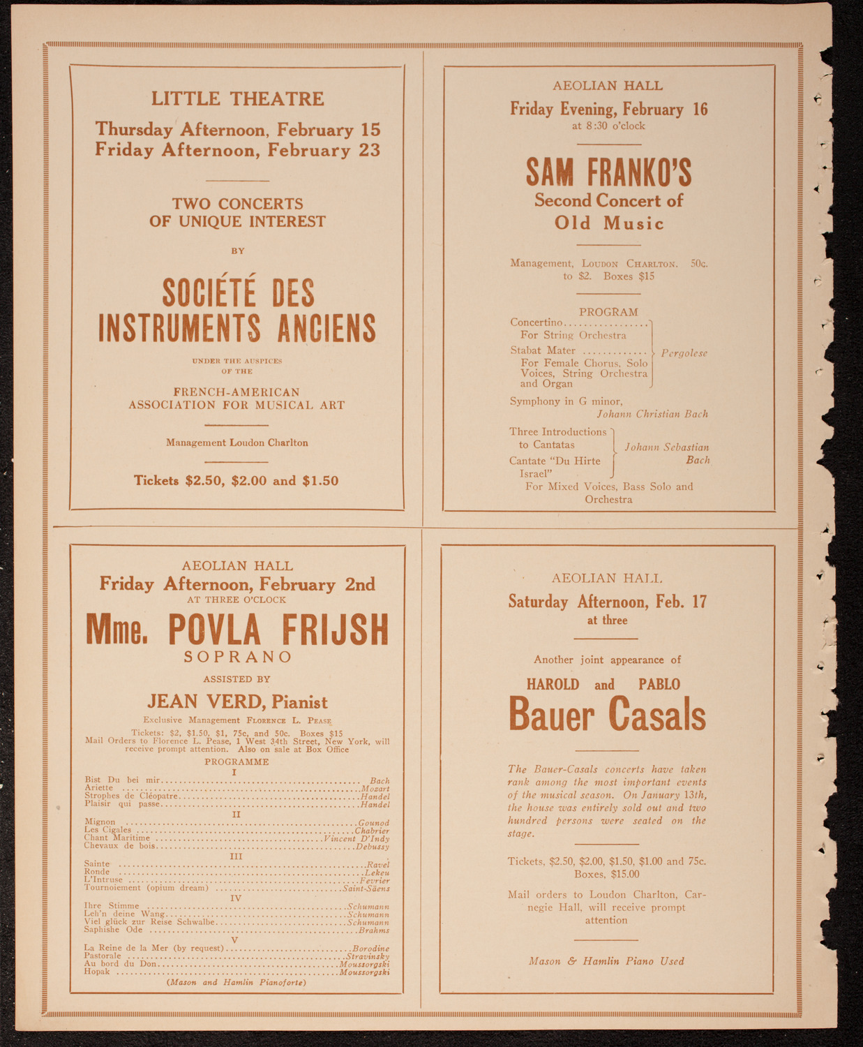 Hampton Concert, February 1, 1917, program page 10