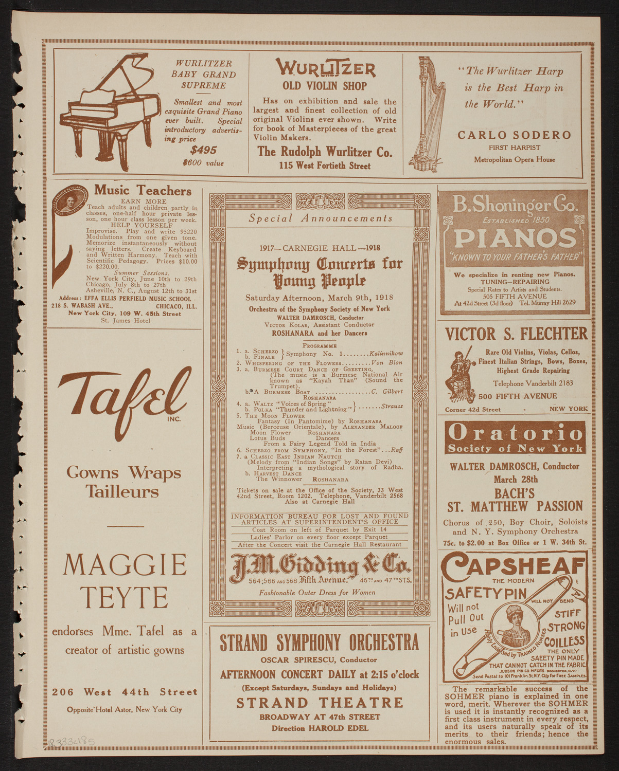 Maude Fay, Soprano, March 3, 1918, program page 9