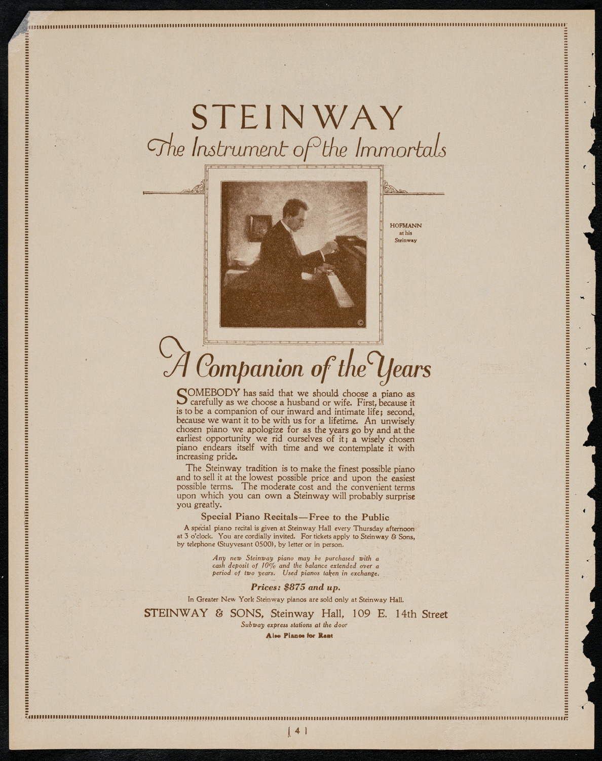 Symphony Concert for Young People, March 4, 1922, program page 4
