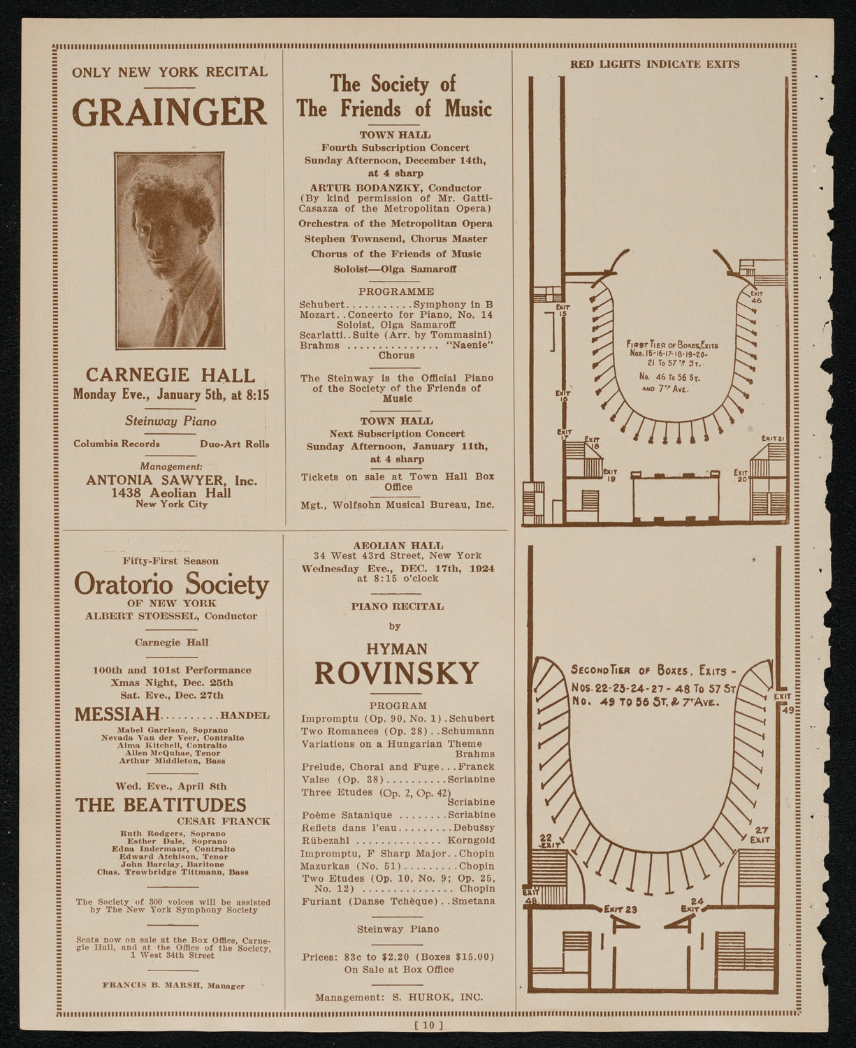 New York Fraihait Gesang Farein and Patterson Fraihait Gesang Farein, December 13, 1924, program page 10