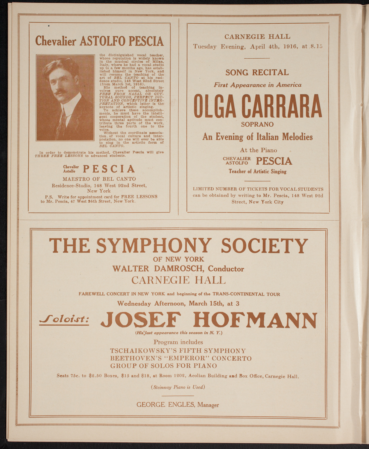 Musical Art Society of New York, March 14, 1916, program page 8