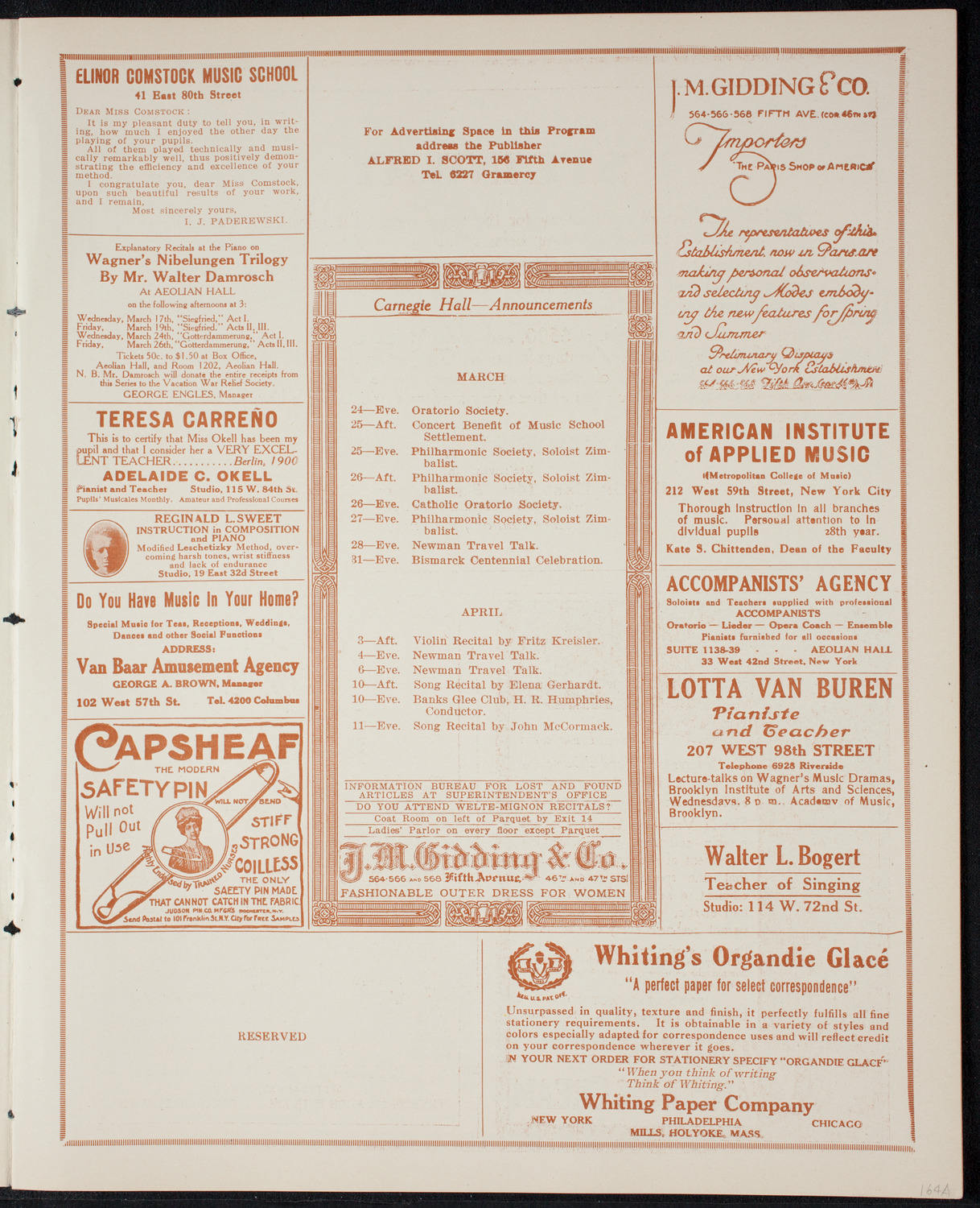 Newman Traveltalks: The War Capitals, March 21, 1915, program page 3