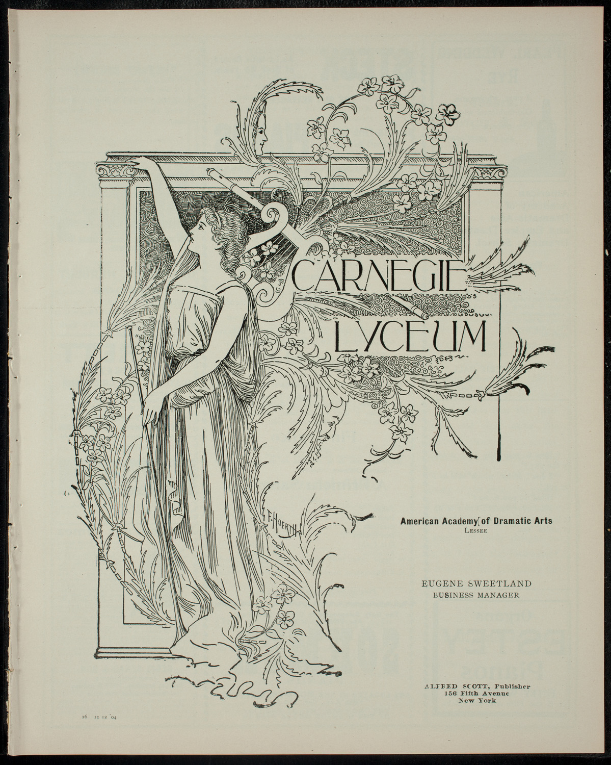 Compañia Dramatica Española, November 12, 1904, program page 1