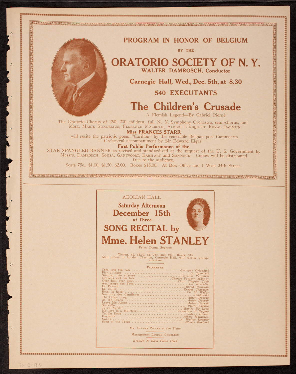 New York Philharmonic, December 2, 1917, program page 11
