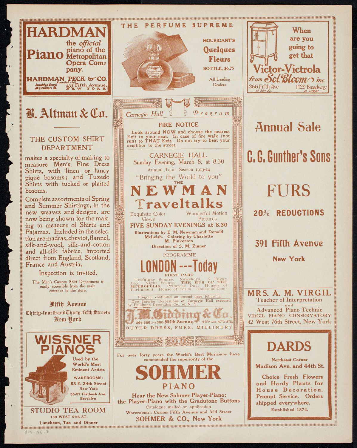 Newman Traveltalks: London -- Today, March 8, 1914, program page 5