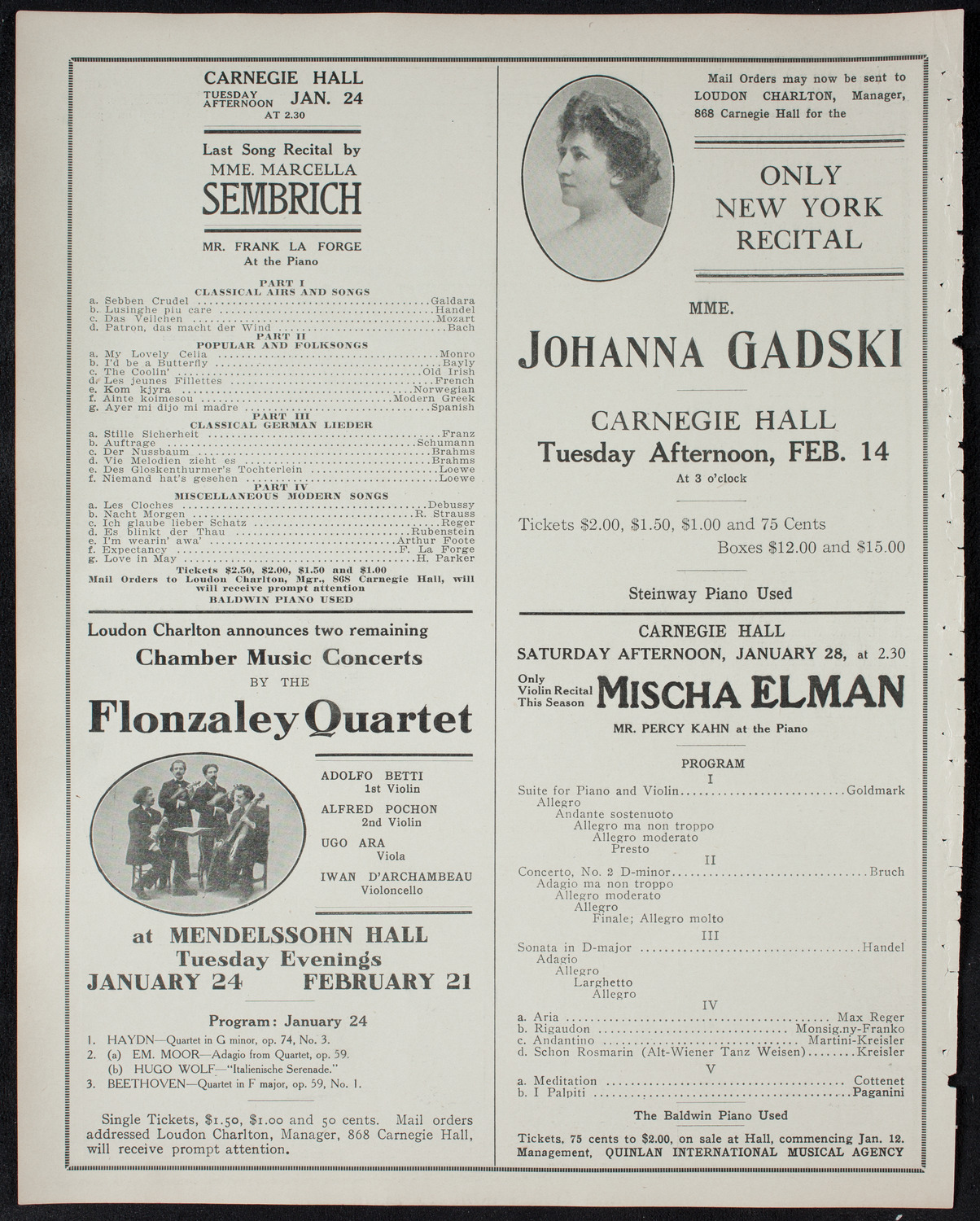 Ellen Terry, January 18, 1911, program page 10