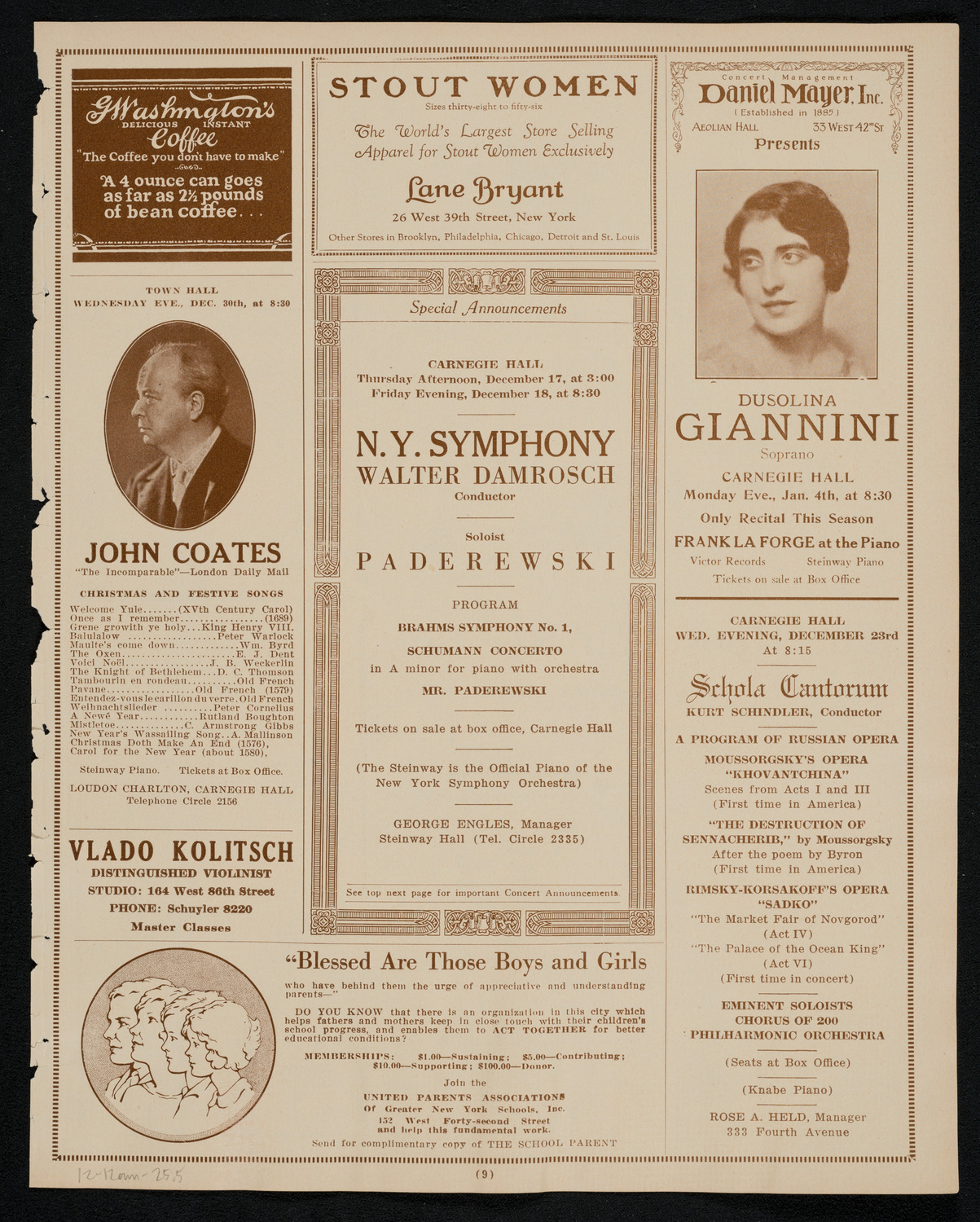 Symphony Concert for Young People, December 12, 1925, program page 9