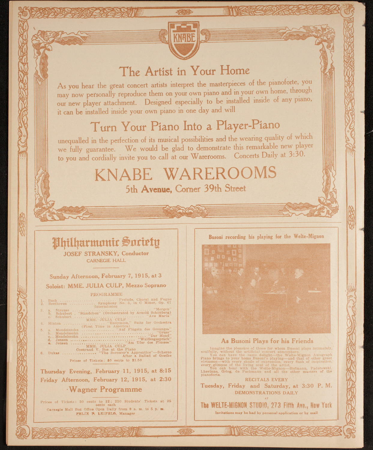 Symphony Concert for Young People, February 6, 1915, program page 12