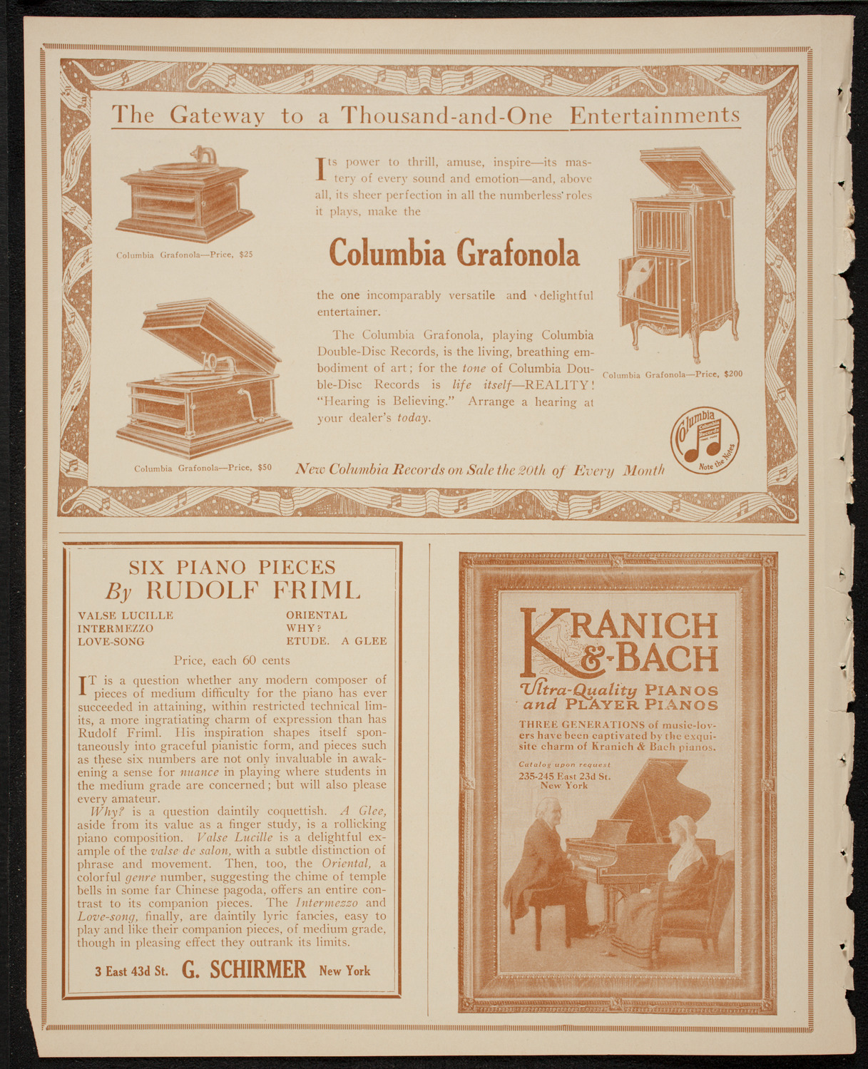 Singers Club of New York, January 15, 1917, program page 6