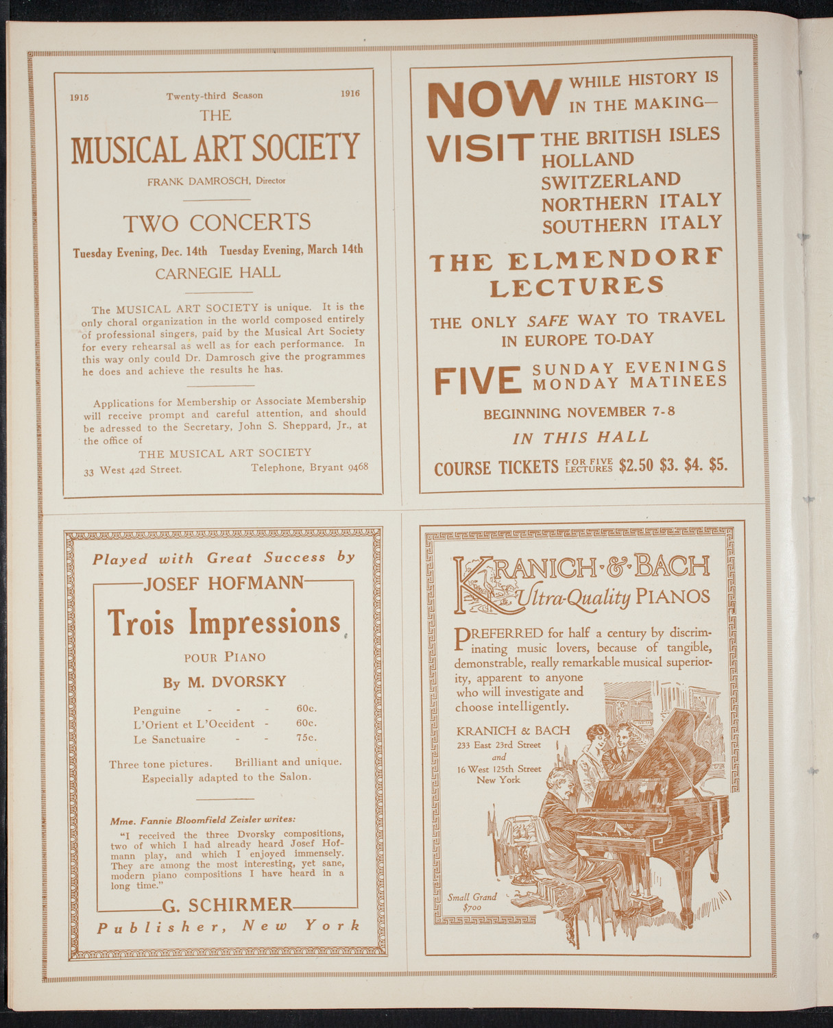 Boston Symphony Orchestra, November 6, 1915, program page 6