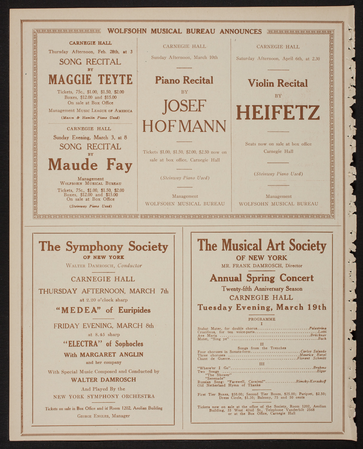 Frieda Hempel, Soprano, February 26, 1918, program page 8