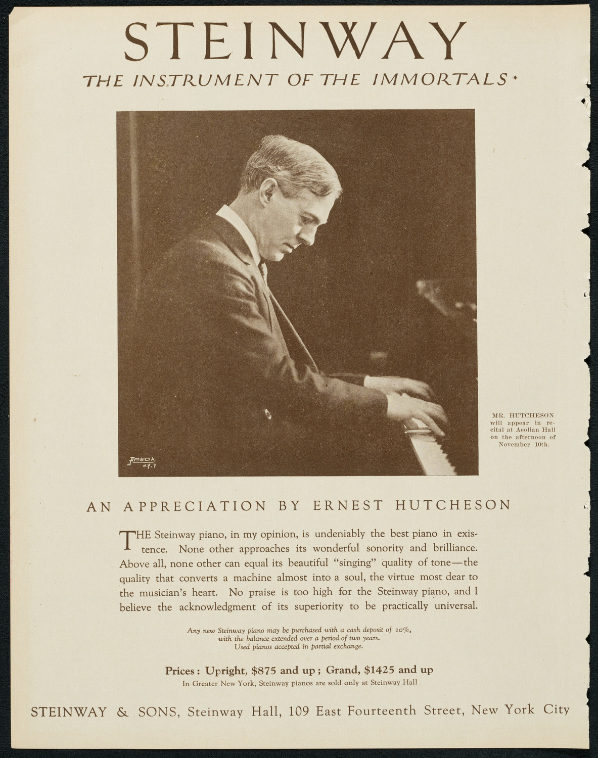 New York Symphony Orchestra: Beethoven Cycle, November 9, 1923, program page 4