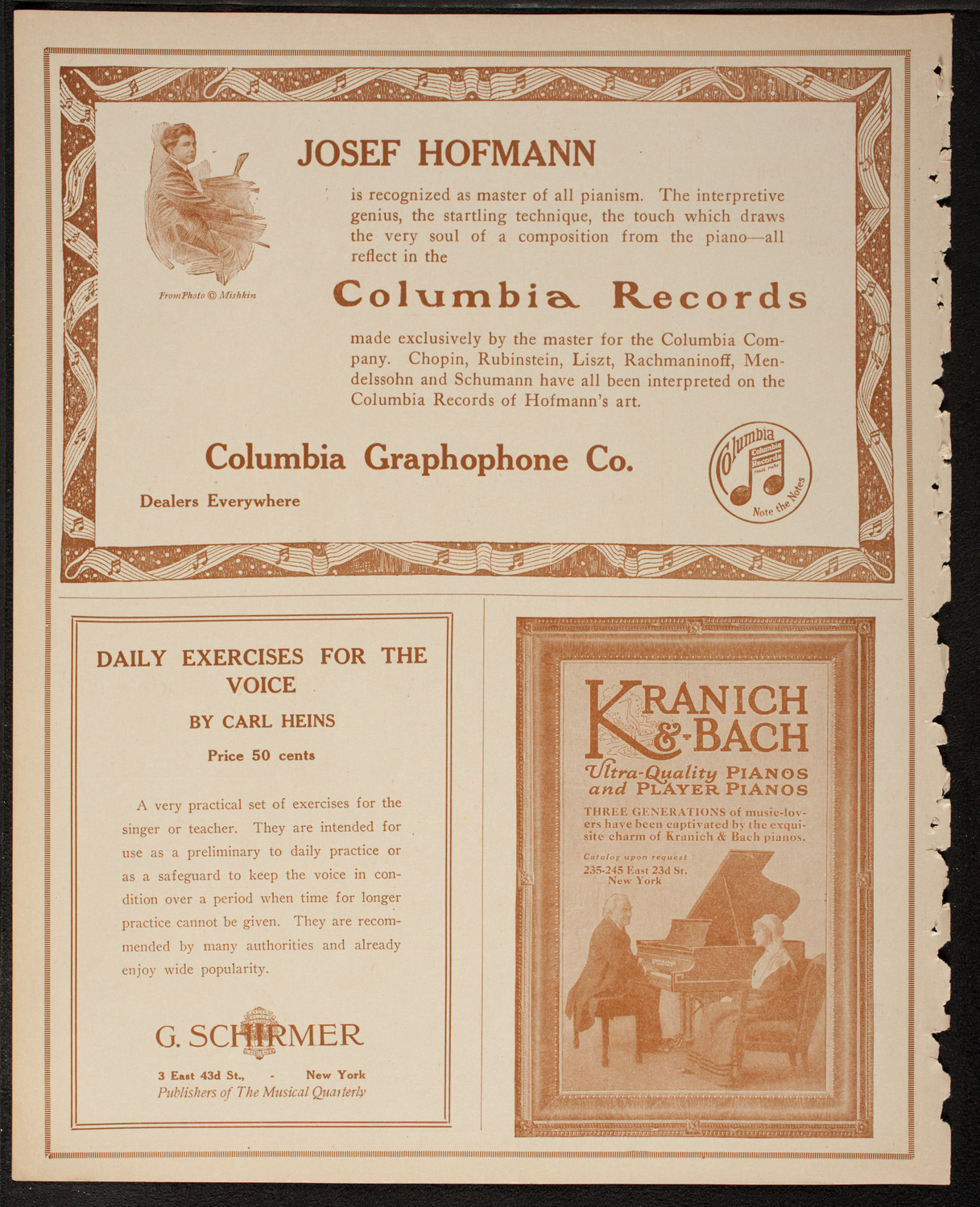 New York Philharmonic, February 9, 1917, program page 6