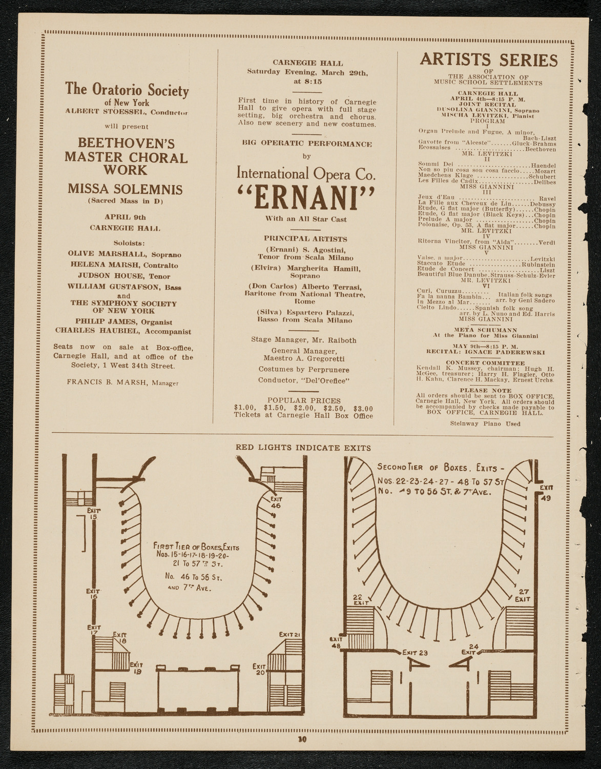 Moriz Rosenthal, Piano, March 29, 1924, program page 10