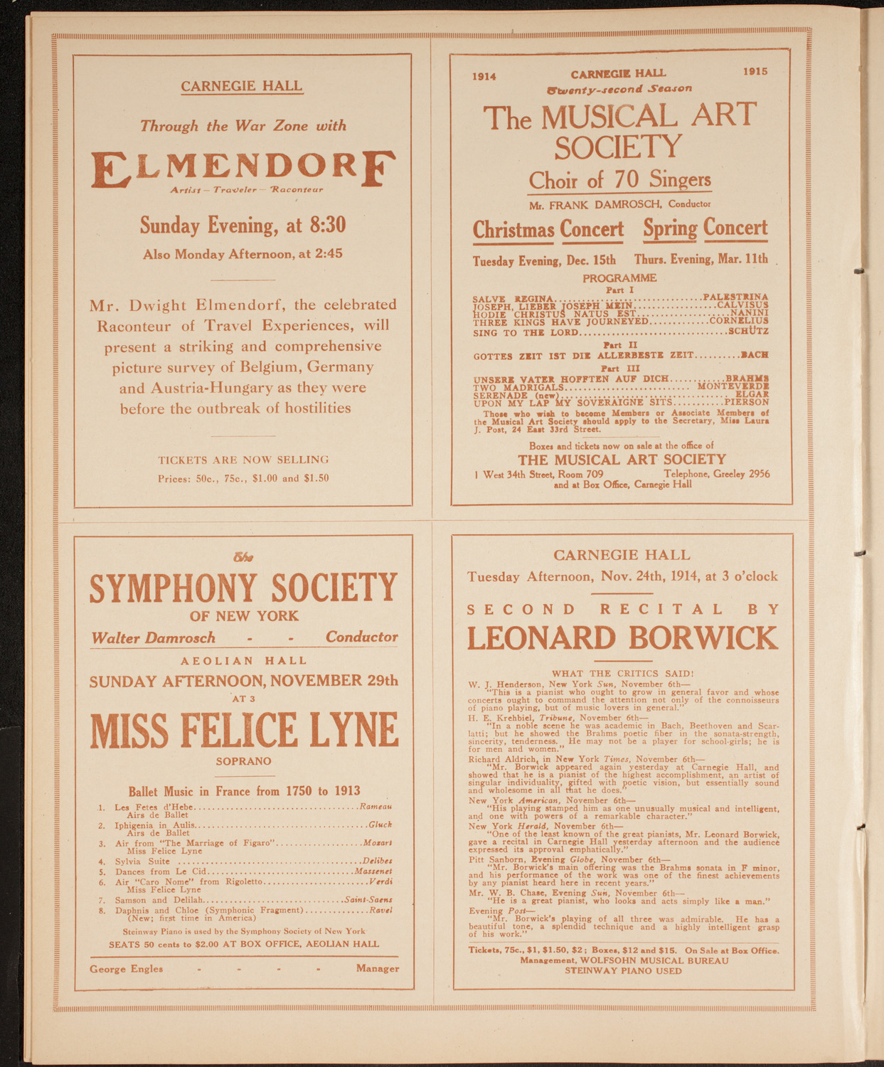 New York College of Music and New York German Conservatory of Music Faculty Concert, November 20, 1914, program page 8