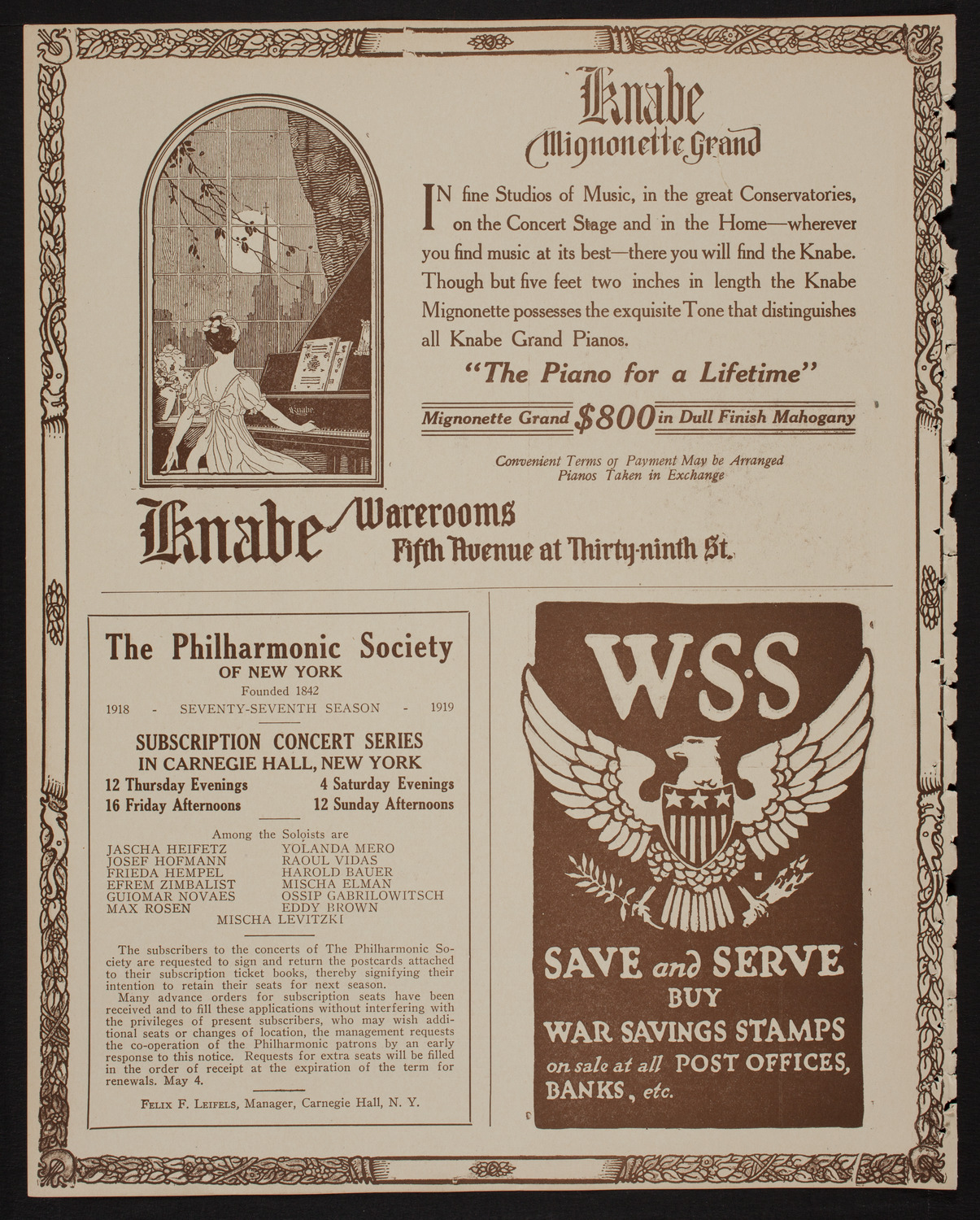 Margaret Matzenauer, Mezzo-Soprano, April 5, 1918, program page 12
