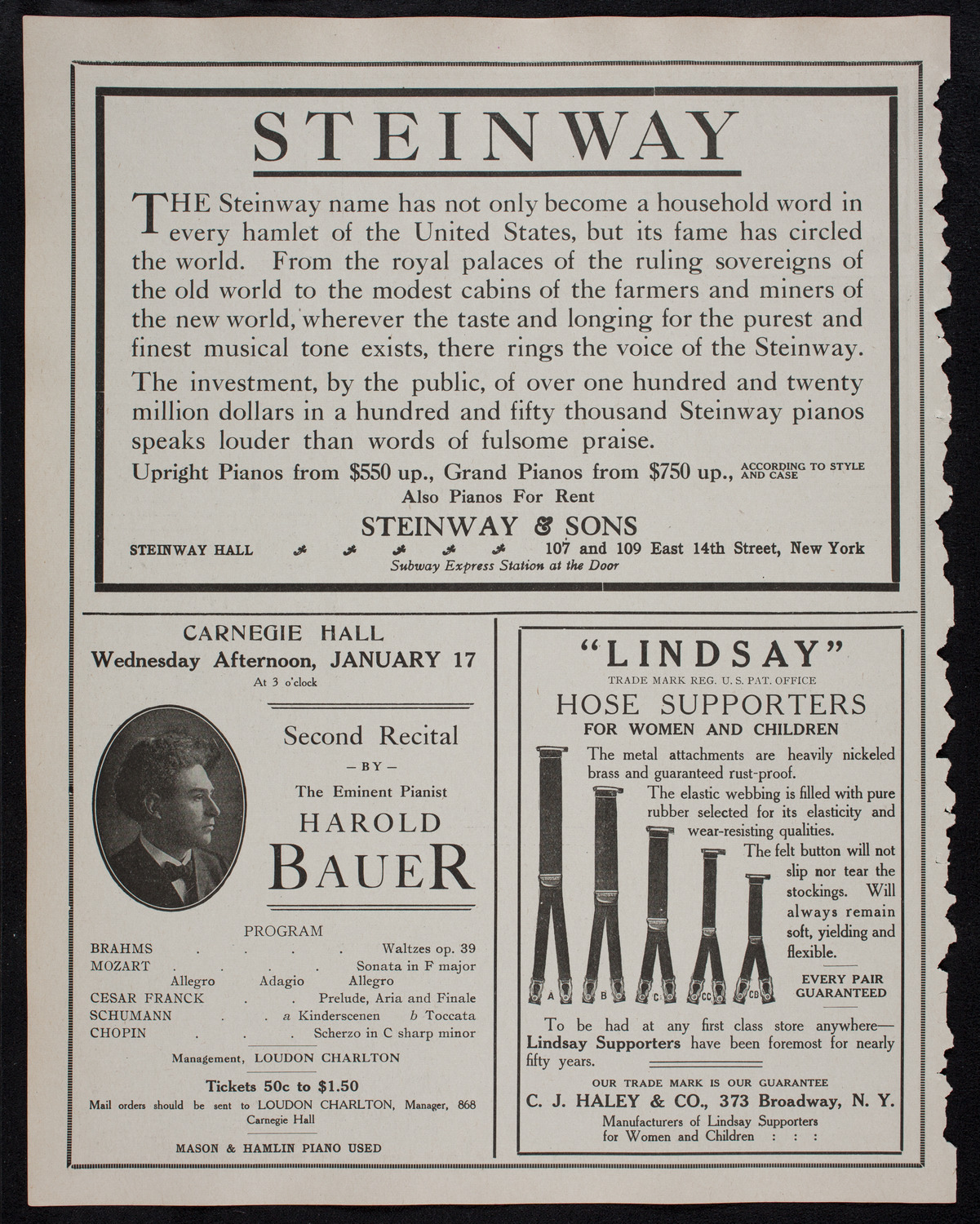 Boston Symphony Orchestra, January 11, 1912, program page 4