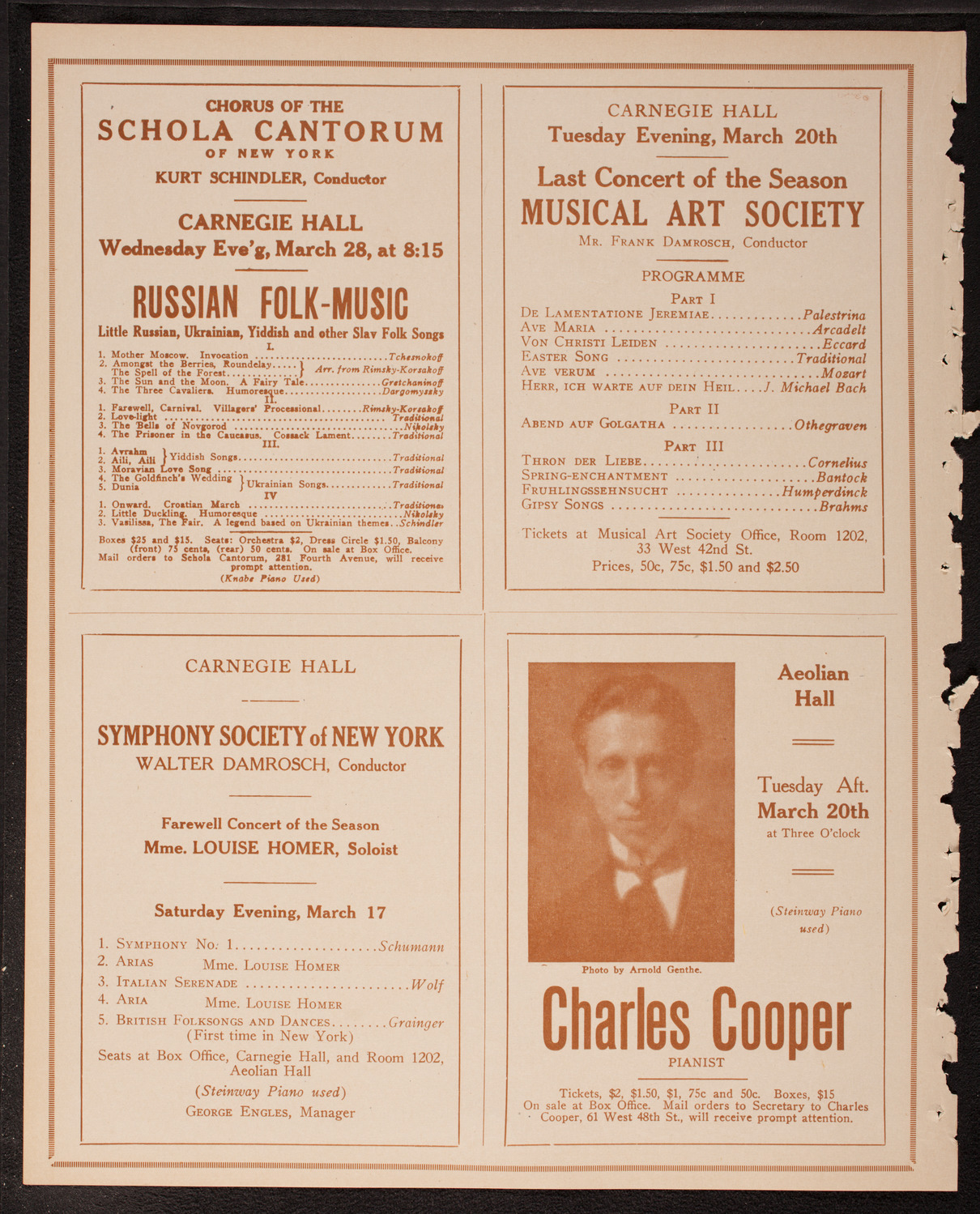 Boston Symphony Orchestra, March 17, 1917, program page 8