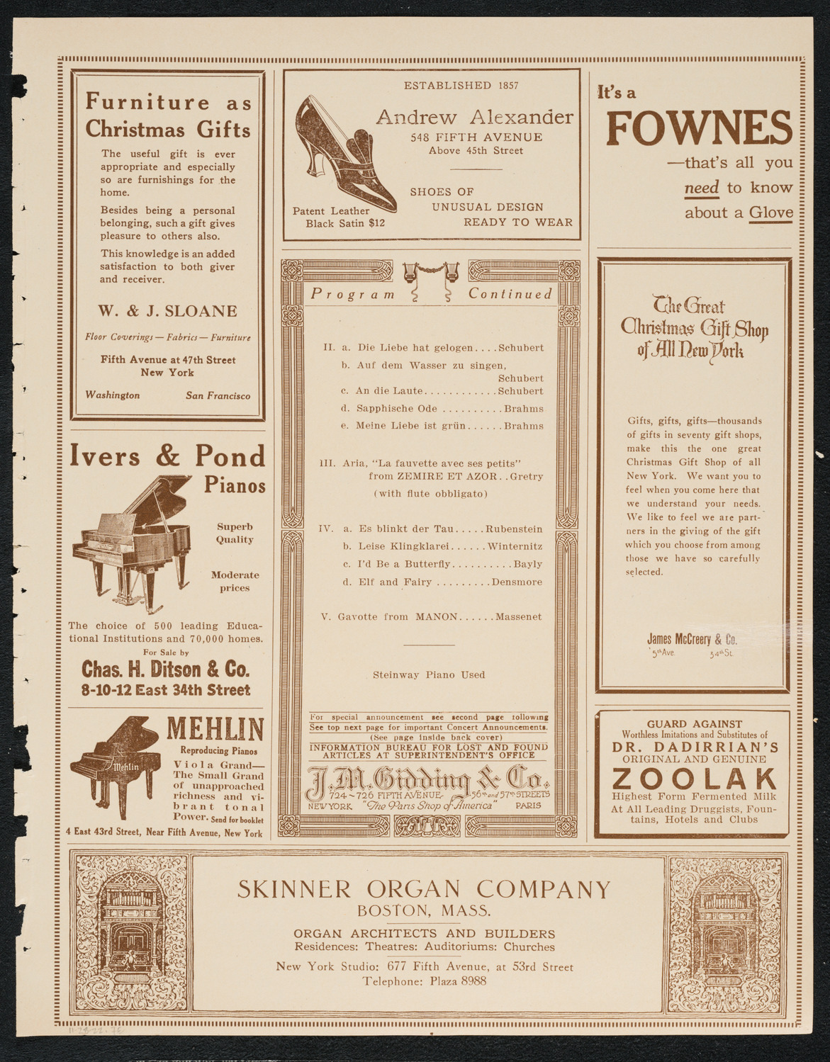 Frieda Hempel, Soprano, November 28, 1922, program page 7