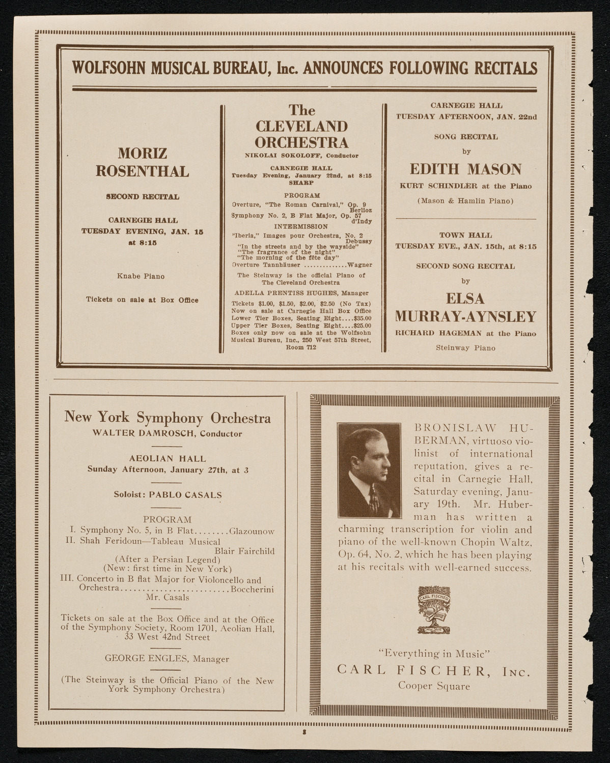 Burton Holmes Travelogue: Motoring Through Italy, January 14, 1924, program page 8