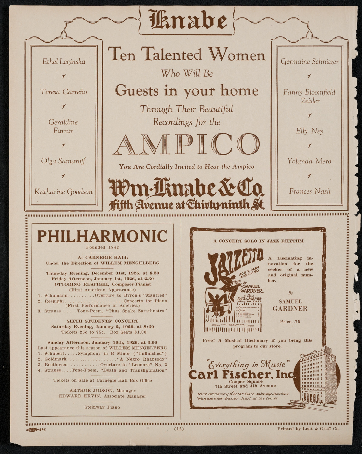 Maria Theresa, December 28, 1925, program page 12