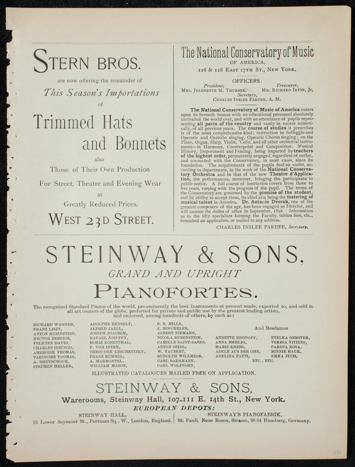 Grand Concert, December 22, 1891, program page 7