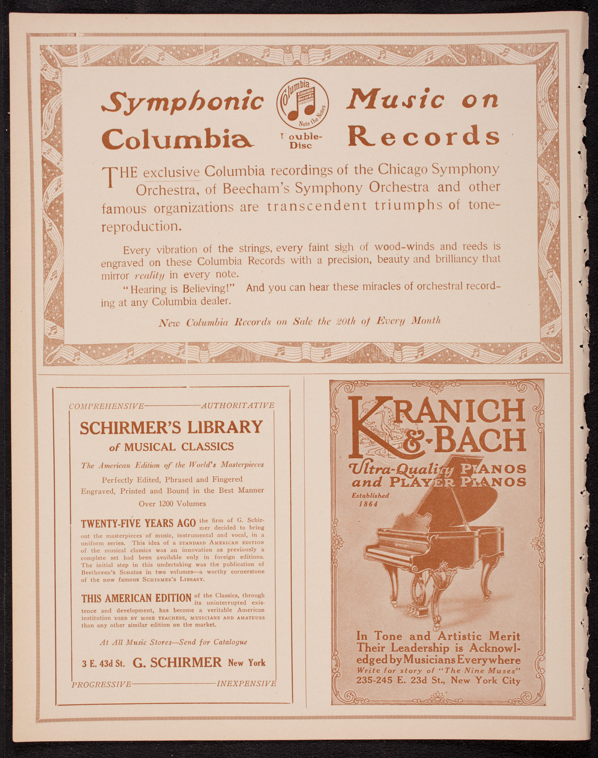 People's Symphony Concert, October 22, 1916, program page 6