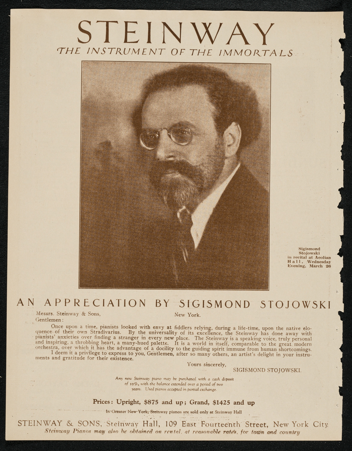 Boston Symphony Orchestra, March 15, 1924, program page 4