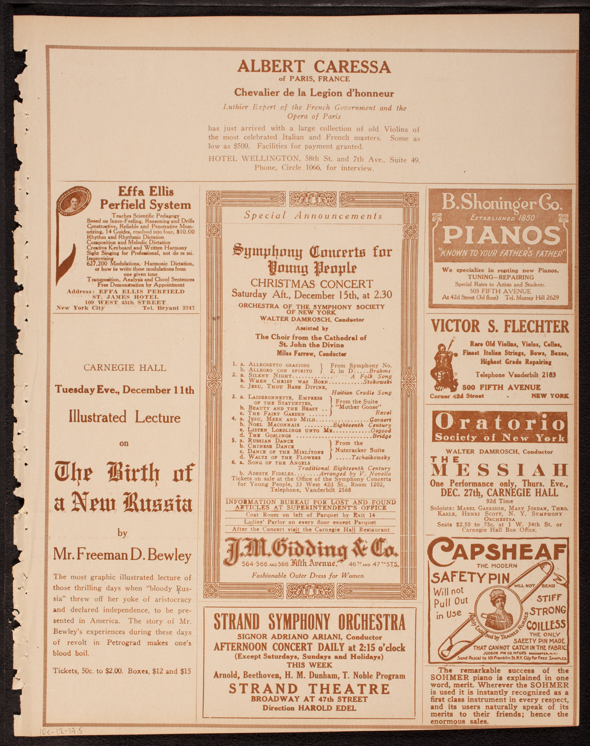 New York Banks' Glee Club, December 10, 1917, program page 9