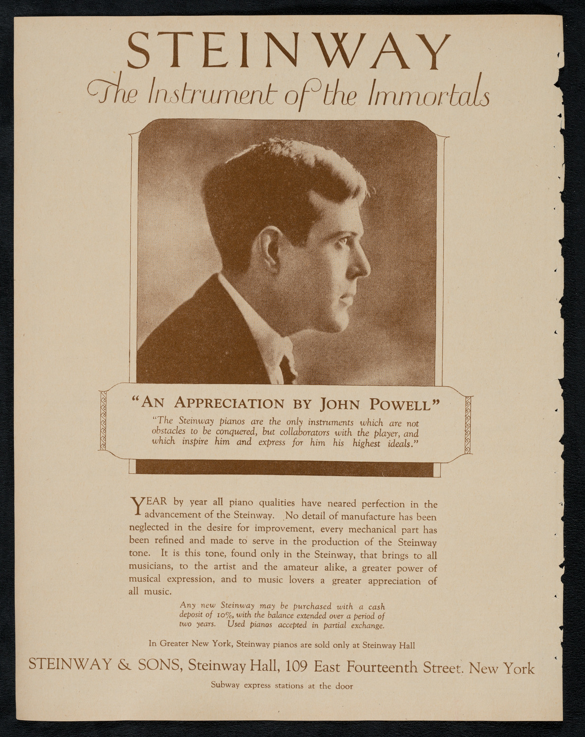 New York Symphony Orchestra, March 8, 1923, program page 4