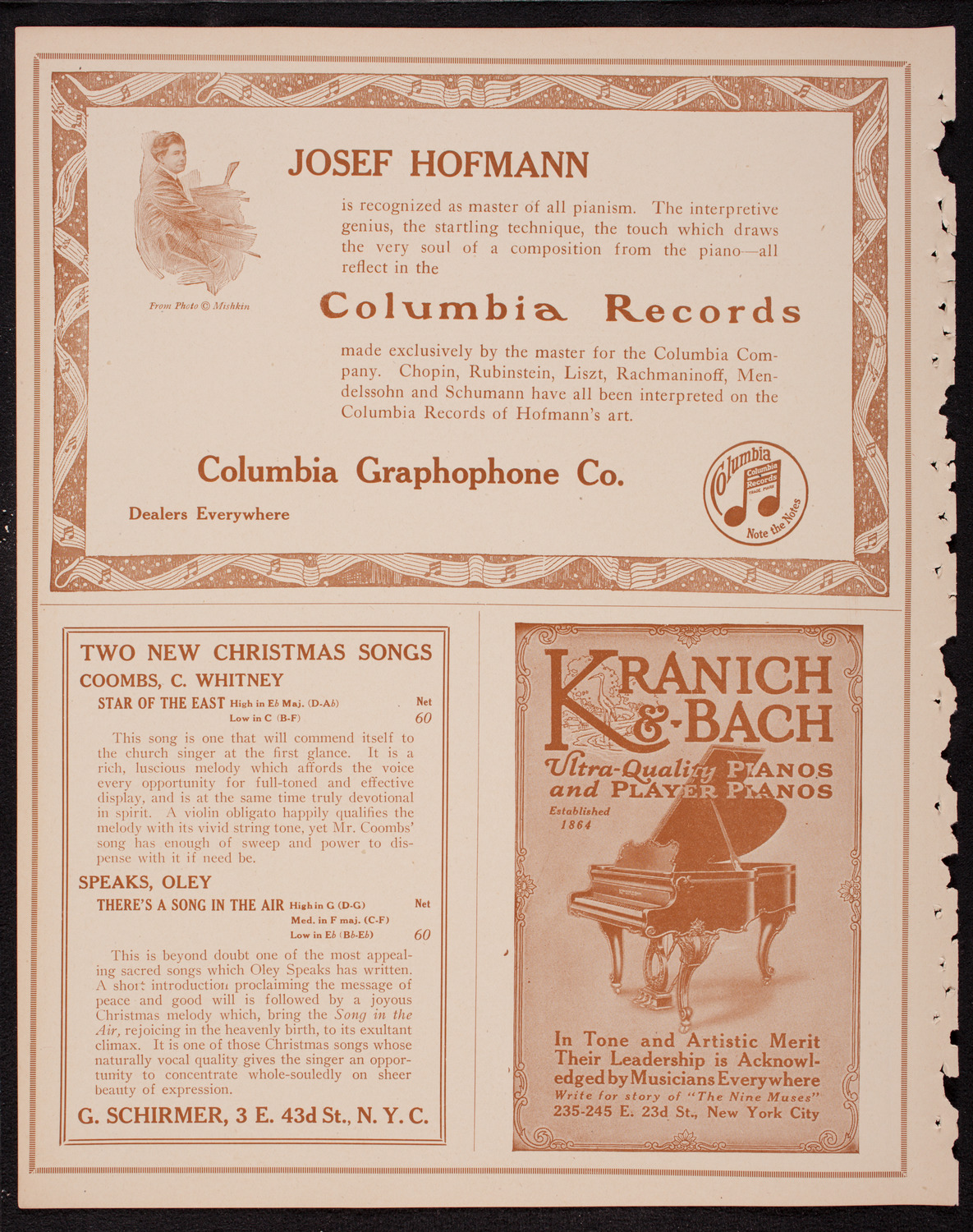 Germaine Schnitzer, Piano, November 30, 1916, program page 6